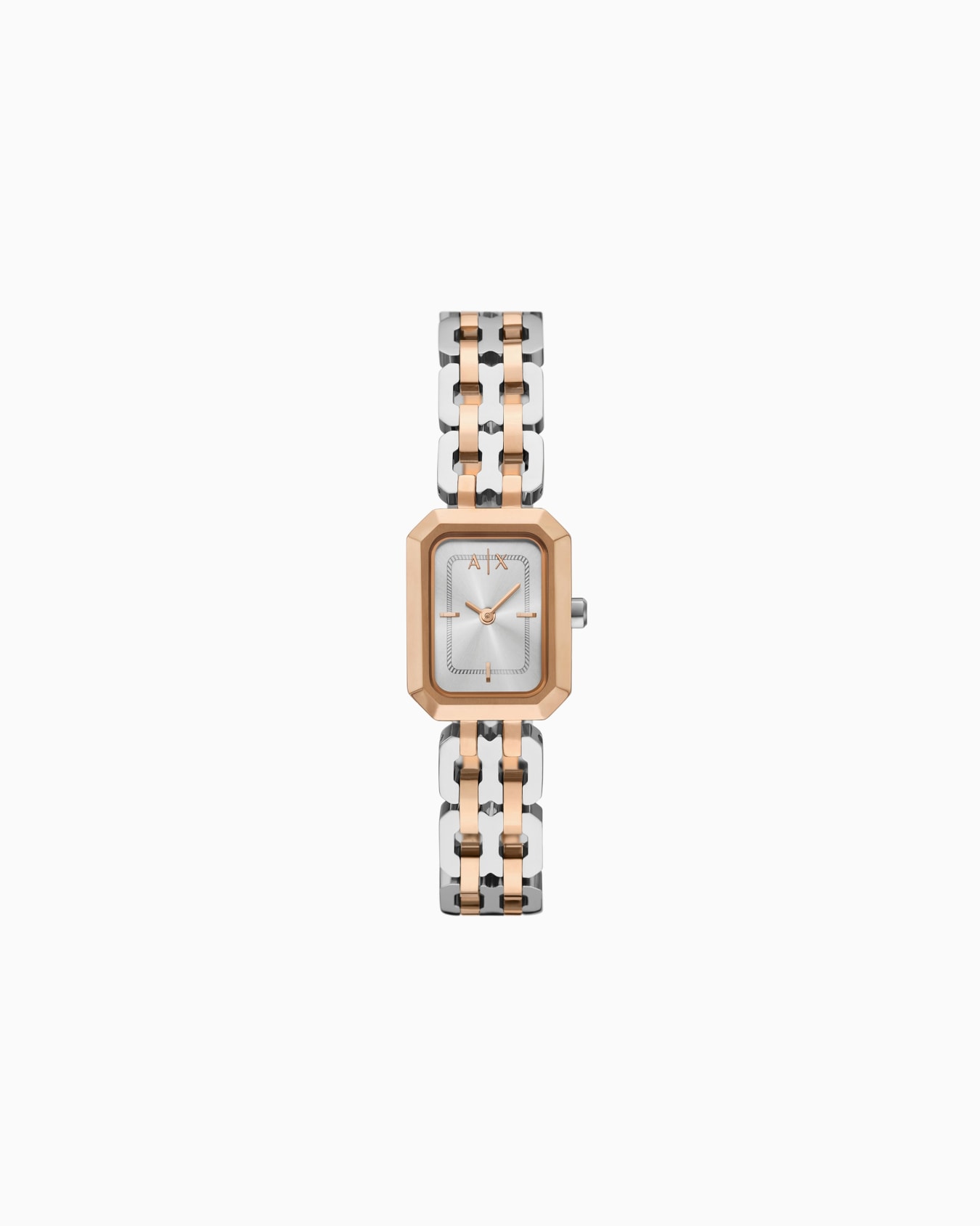Reloj de dos manecillas de acero inoxidable bicolor Diapositiva 0