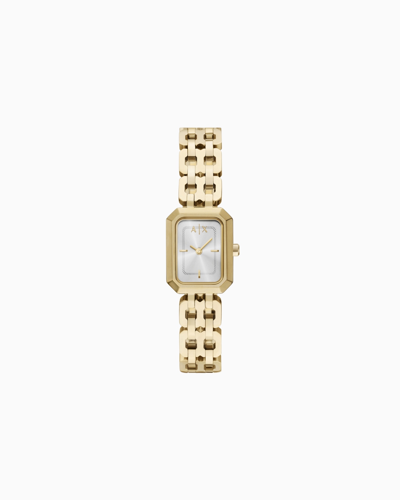  Two-Hand Gold-Tone Stainless Steel Watch Slide 0