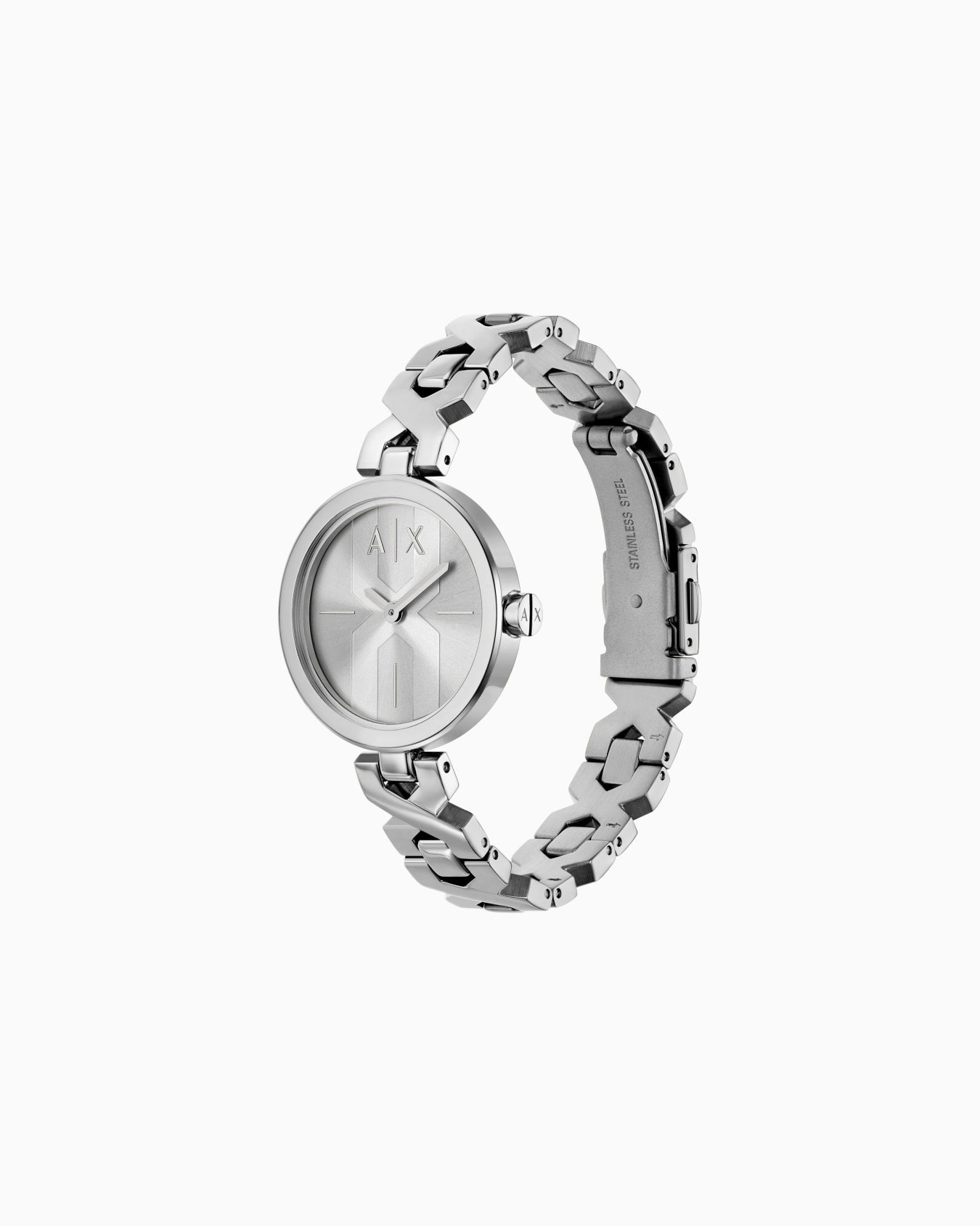 Reloj de acero inoxidable de dos manecillas Diapositiva 2