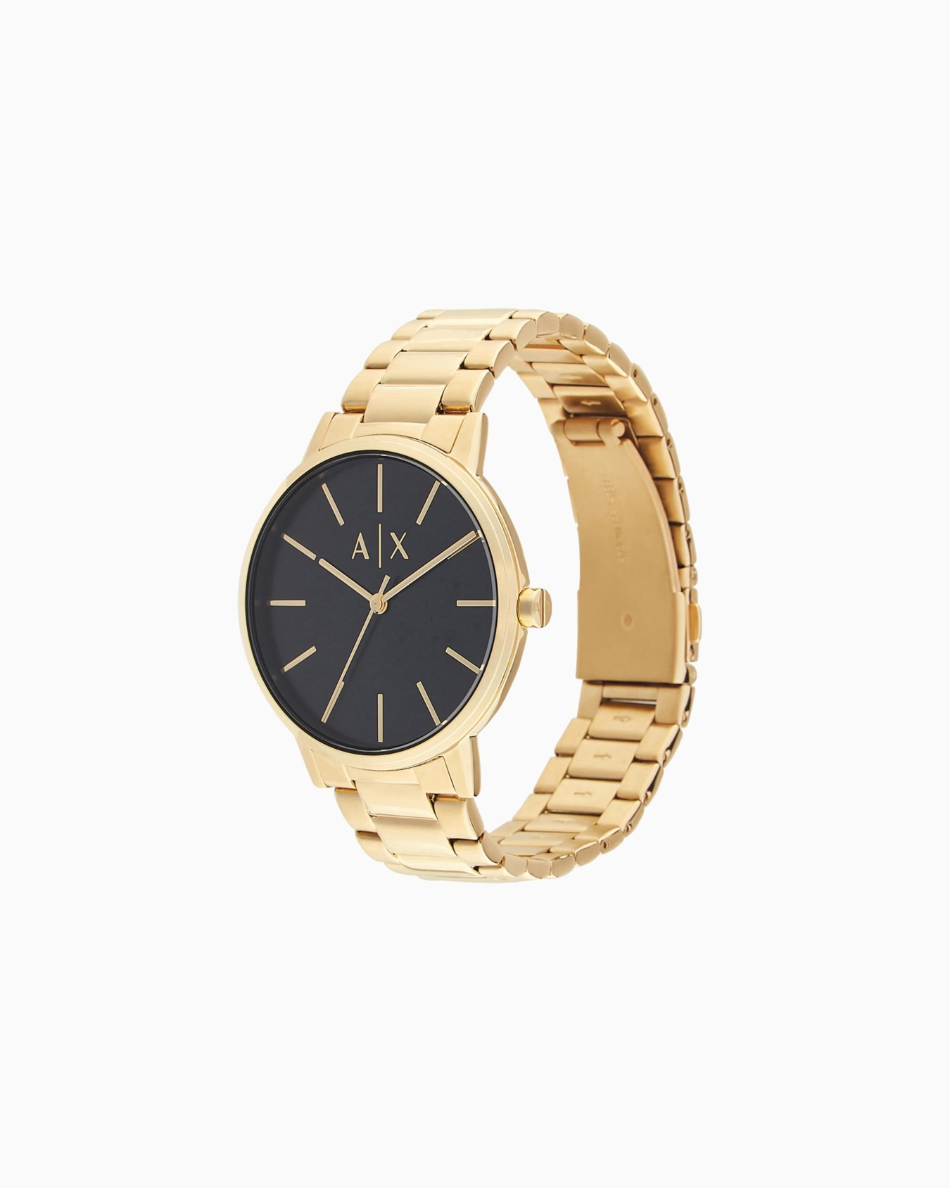 Armani Exchange Three-Hand Gold-Tone Stainless Steel Watch and Bracelet Gift Set Slide 1