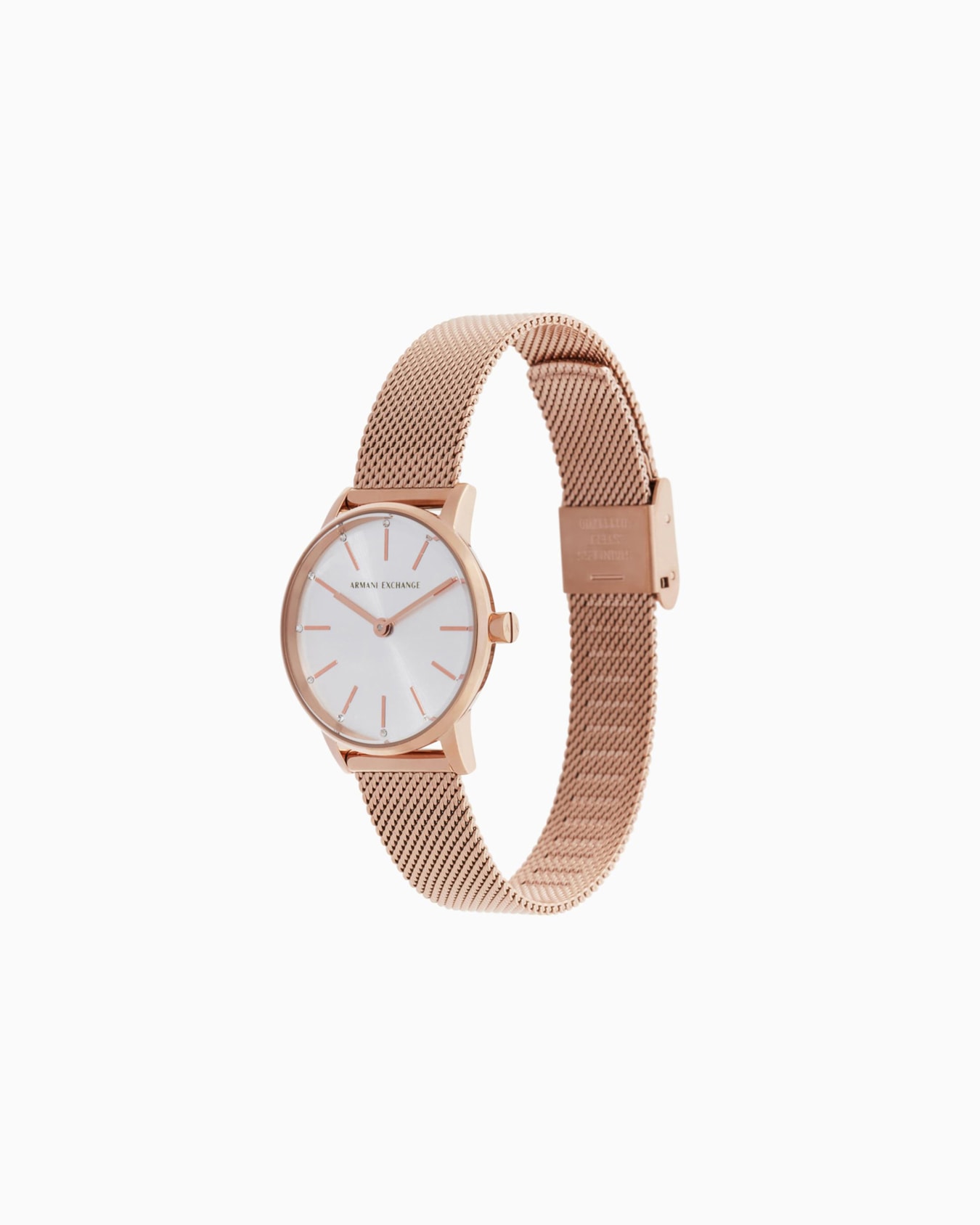 Armani Exchange Two-Hand Rose Gold-Tone Stainless Steel Watch and Bracelet Gift Set Slide 1