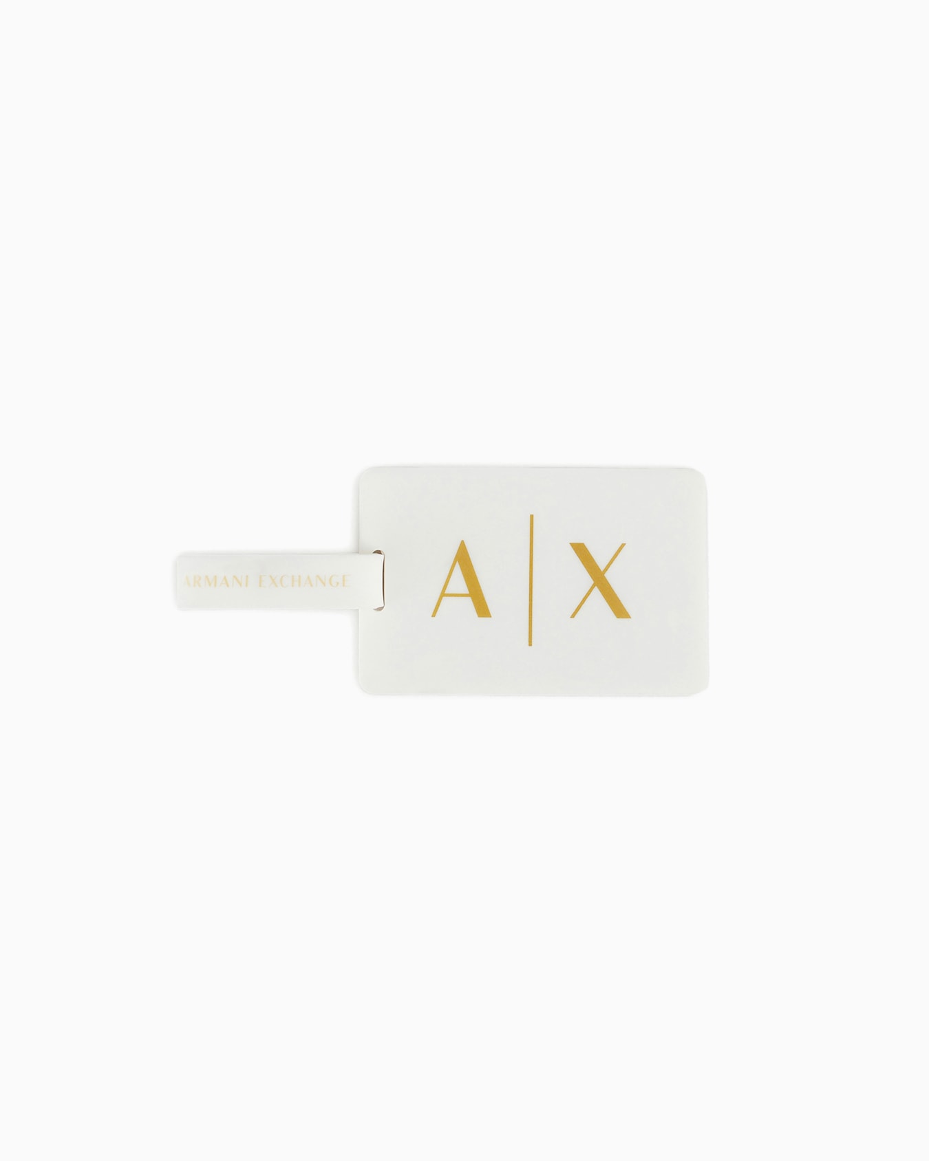 Armani Exchange Three-Hand White Silicone Watch and Luggage Tag Gift Set Slide 3