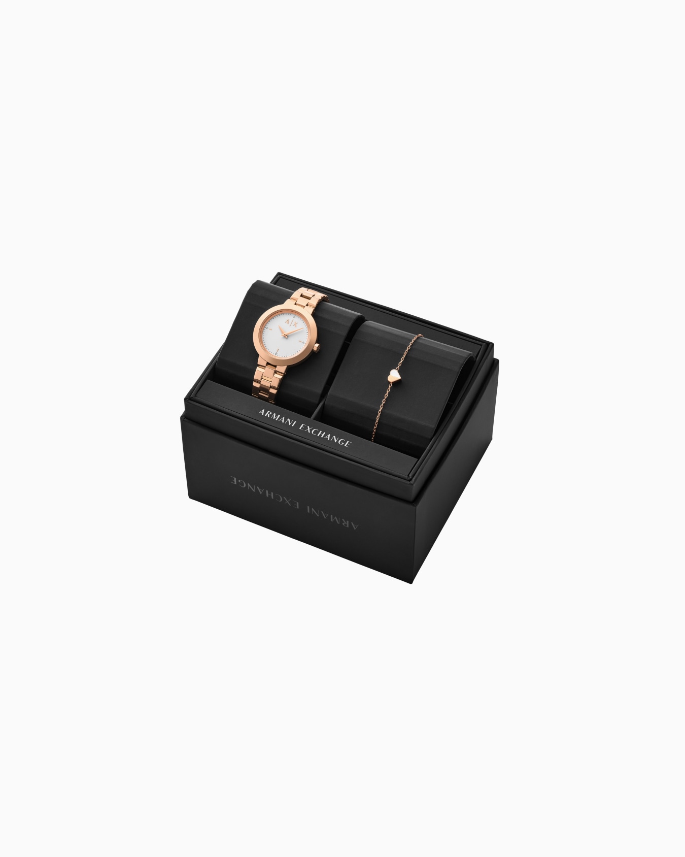  Two-Hand Rose Gold-Tone Stainless Steel Gift Set Slide 2