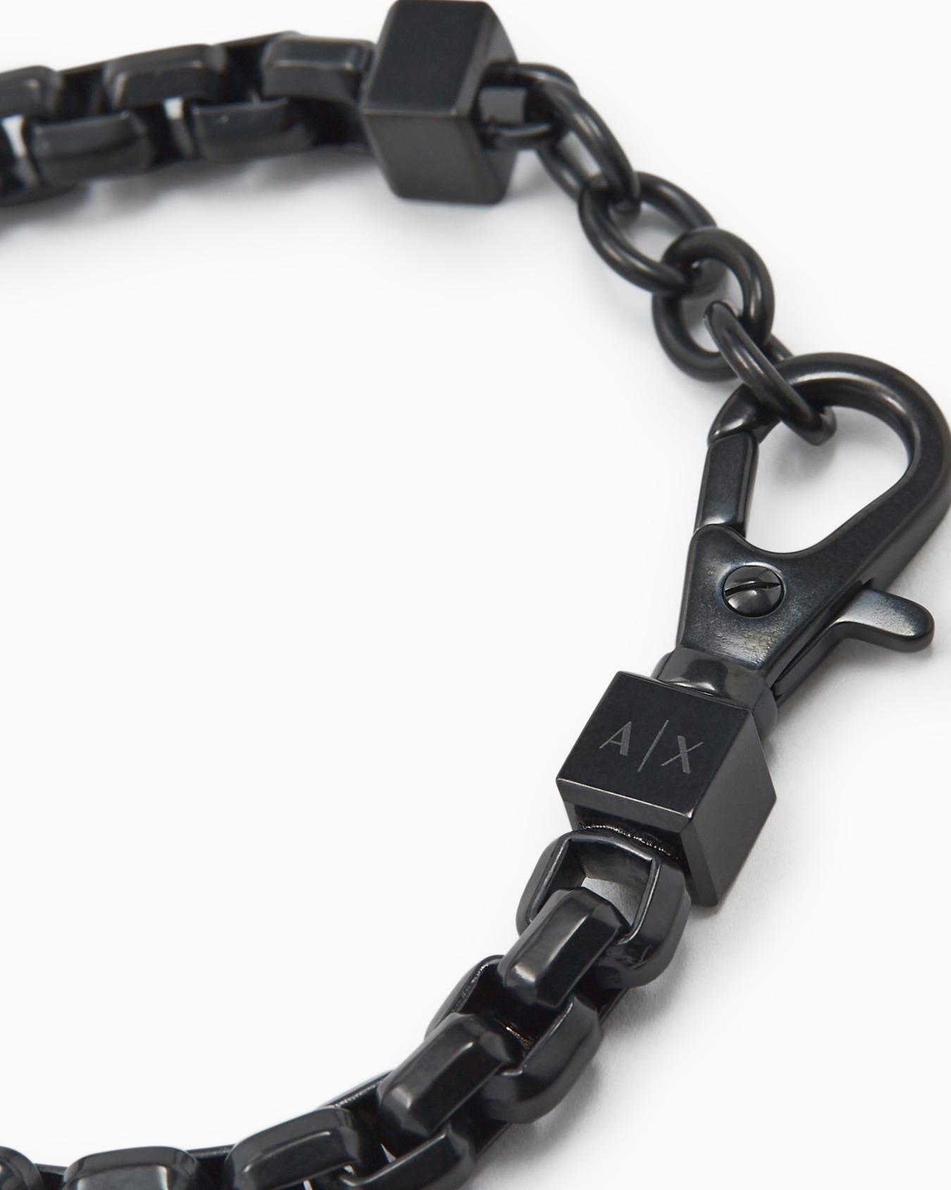  Black Stainless Steel Chain Bracelet Slide 1