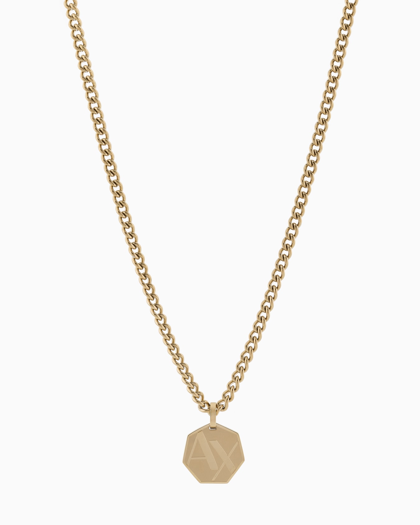  Gold-Tone Stainless Steel Pendant Necklace Slide 0