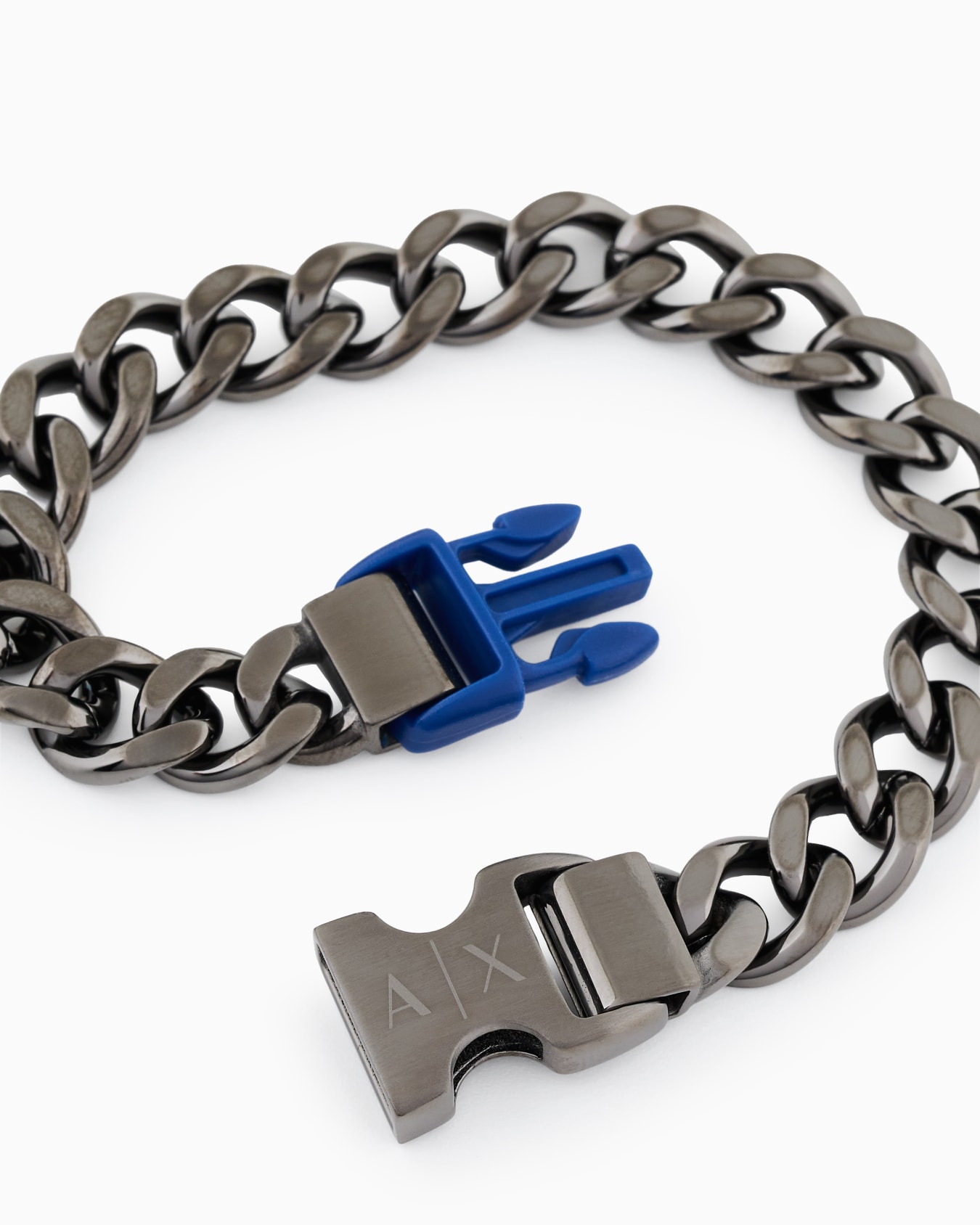  Gunmetal Stainless Steel Chain Bracelet Slide 2