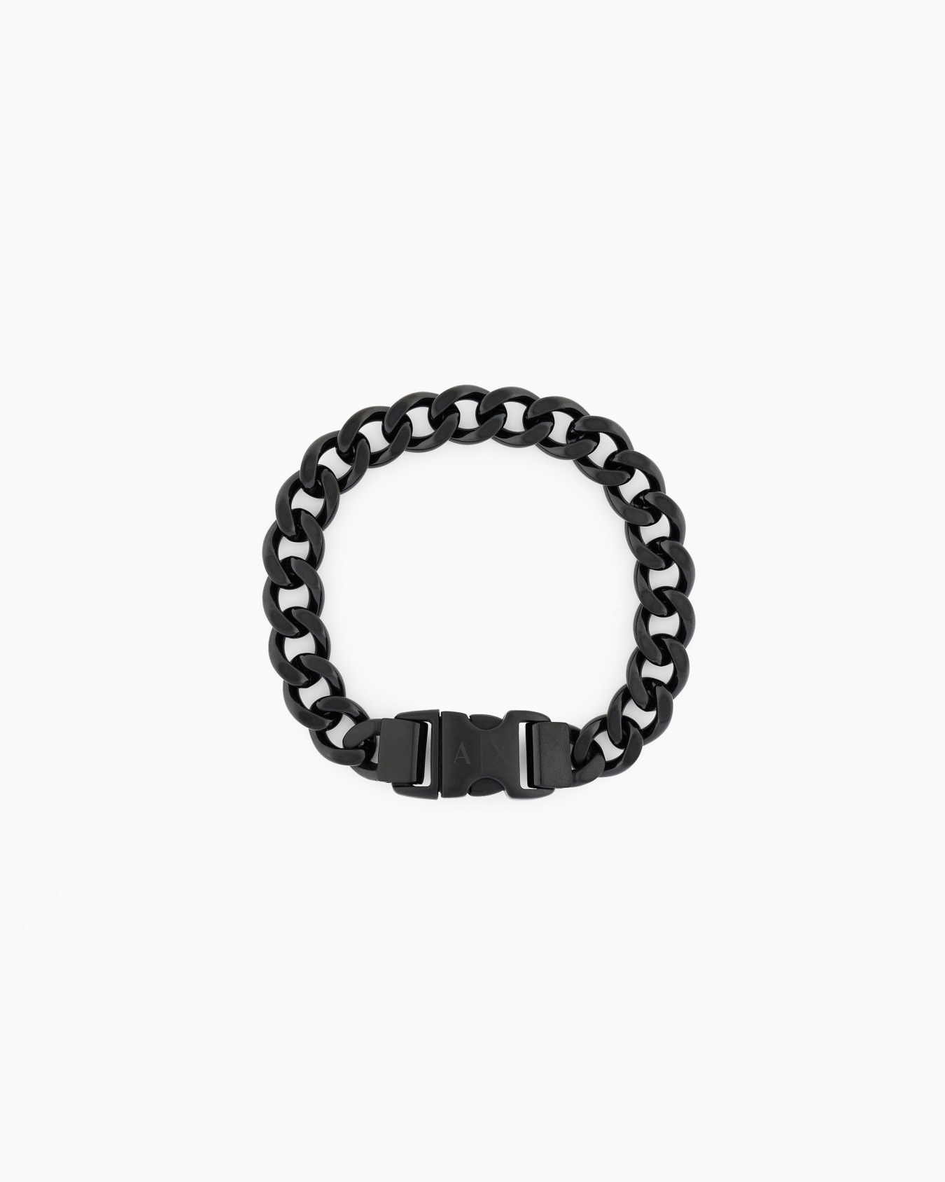  Black Stainless Steel Chain Bracelet Slide 0