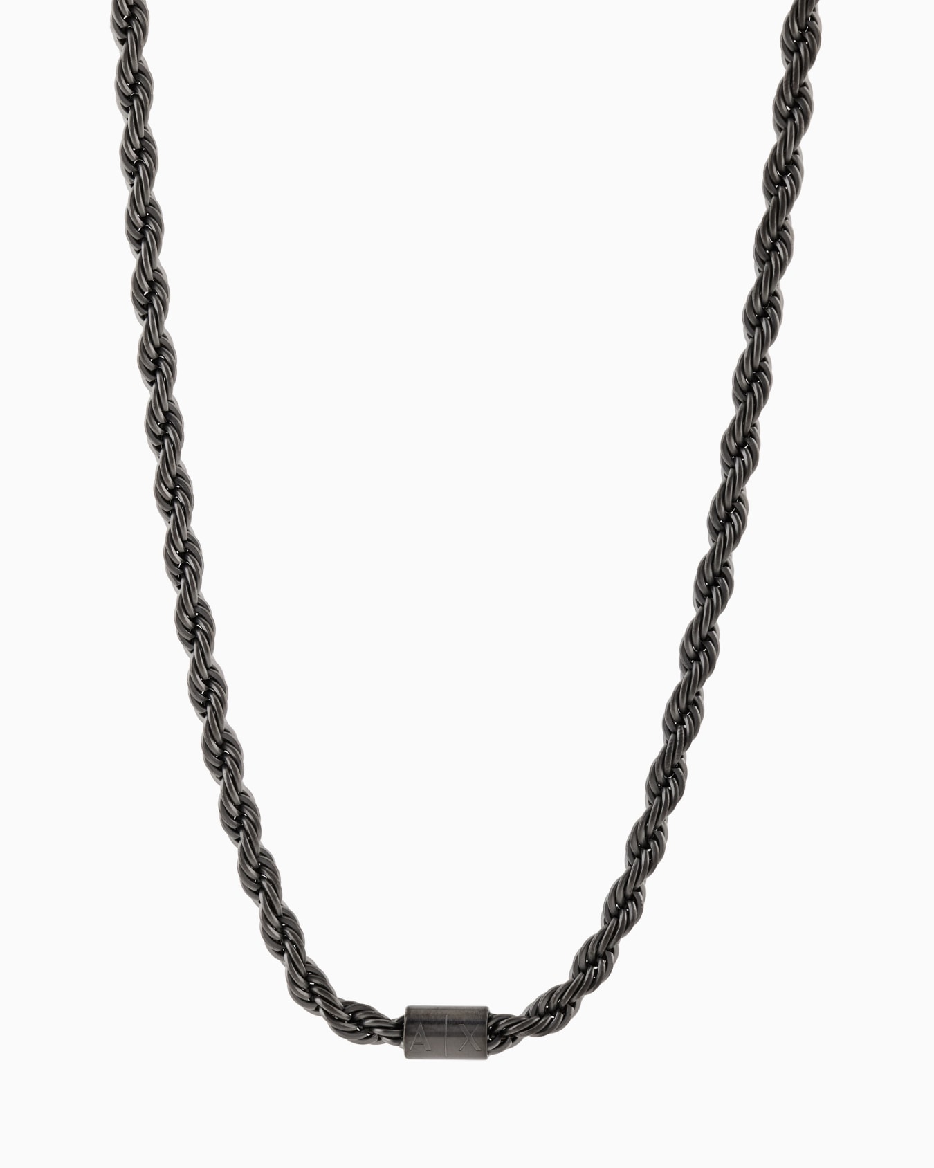  Gunmetal Stainless Steel Chain Necklace Slide 0