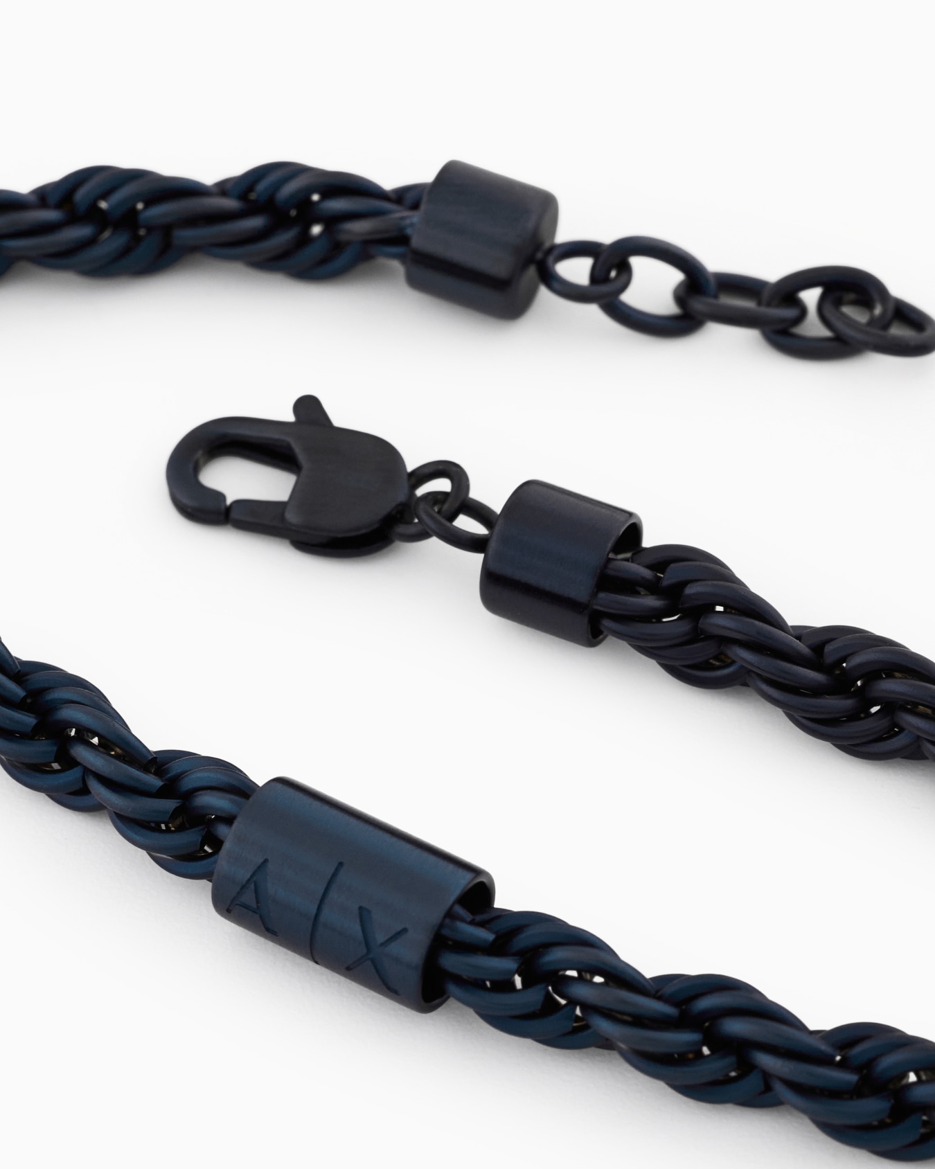  Blue Stainless Steel Chain Bracelet Slide 2