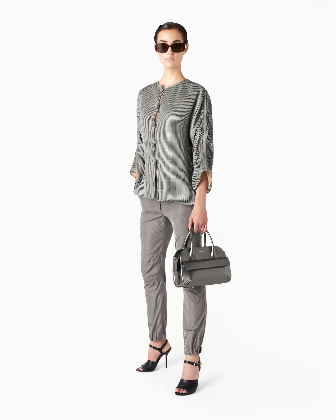 Embroidered iridescent lambskin nappa-leather jacket Slide 3