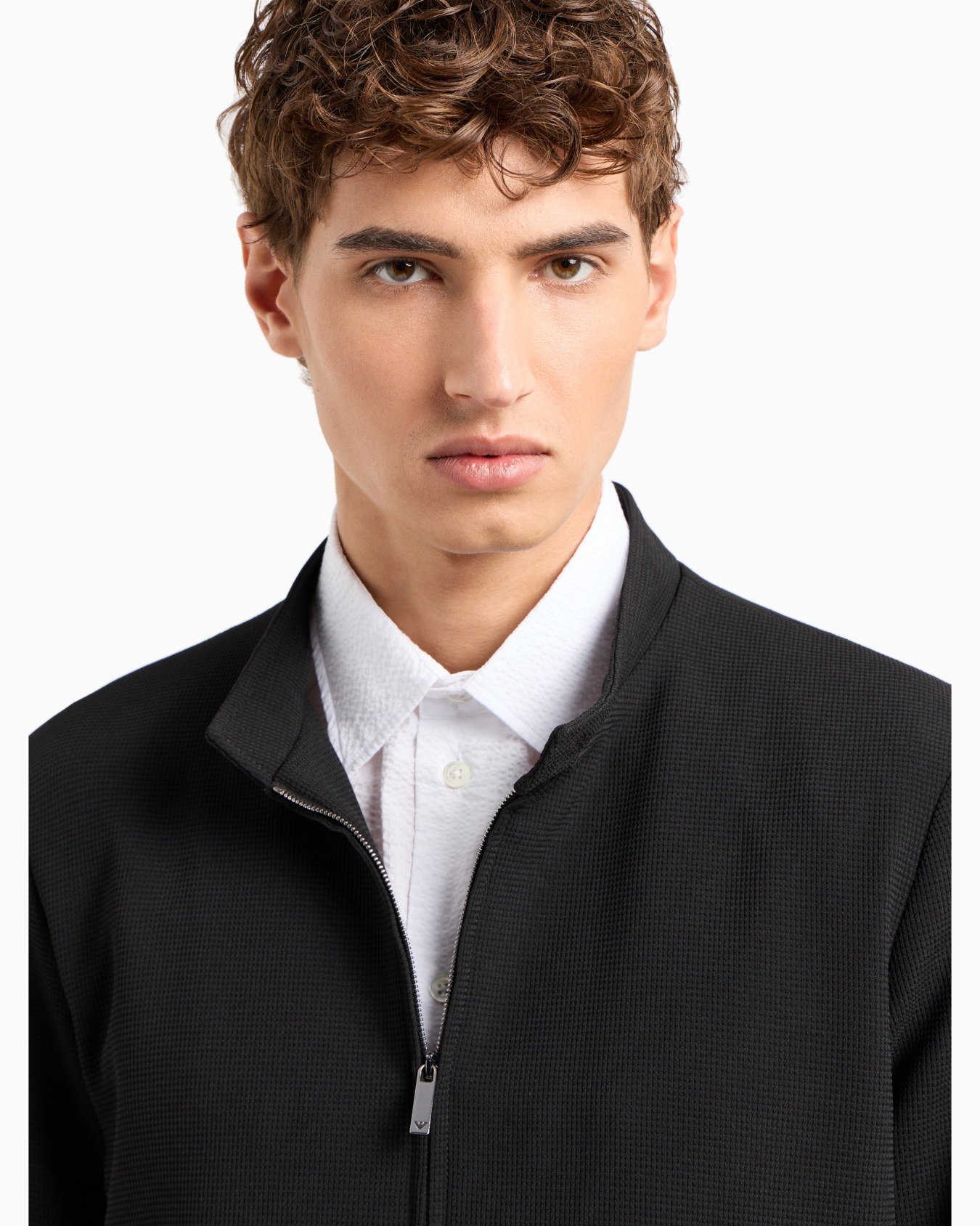 ジップアップブルゾン マイクロアーミュアクレープ スライドする 4