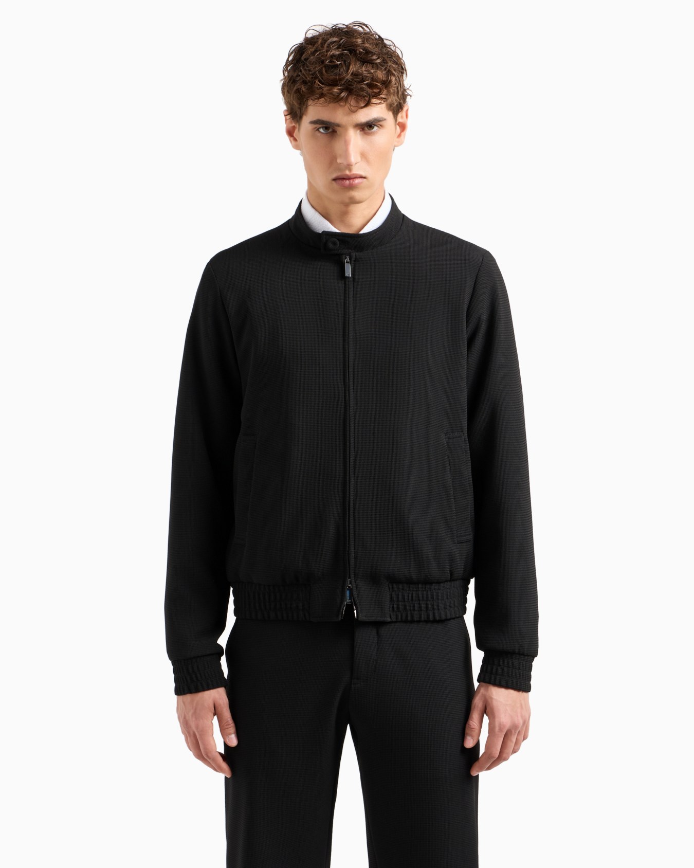 ジップアップブルゾン マイクロアーミュアクレープ スライドする 1