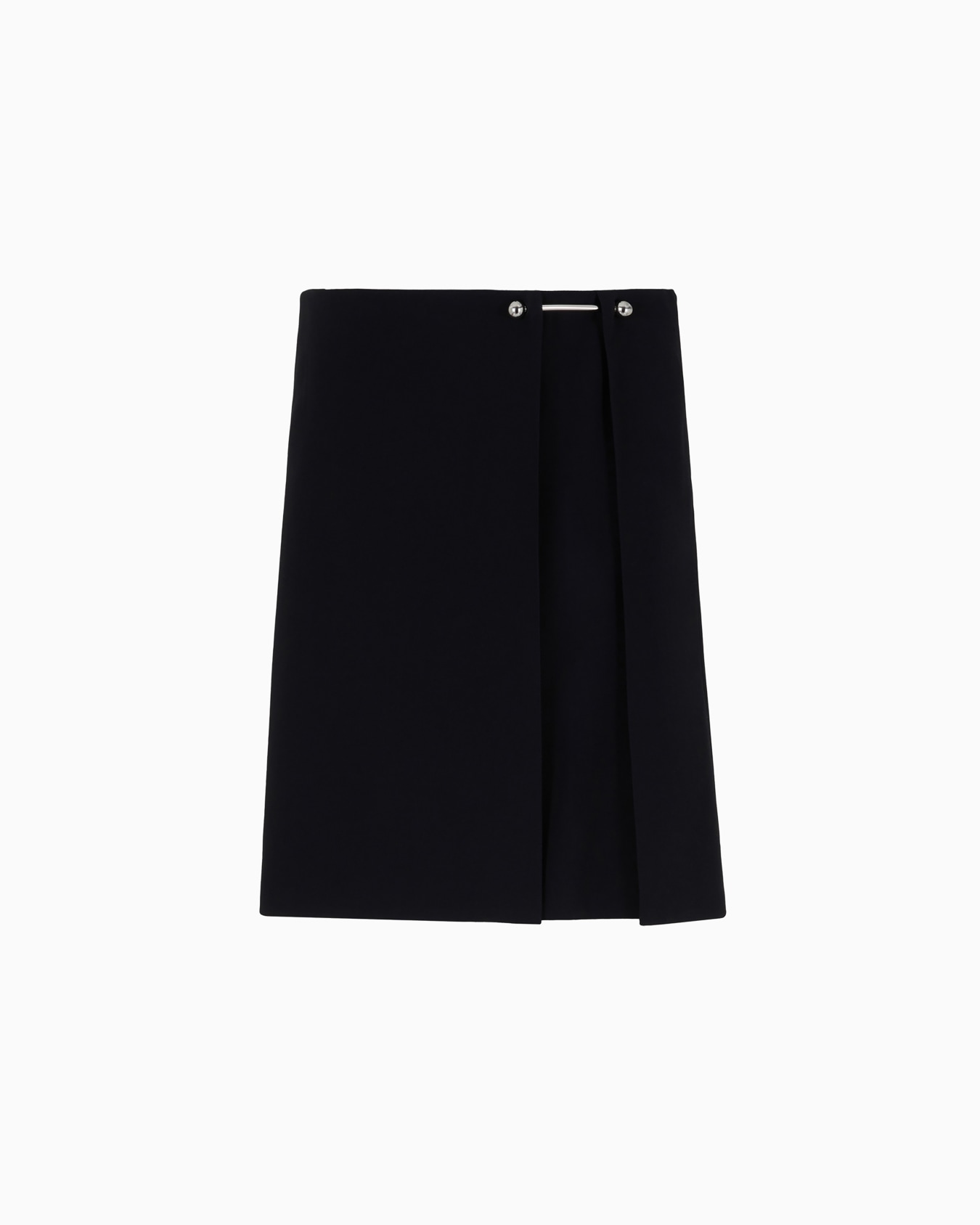 Envers satin skirt with a piercing-style closure Slide 0