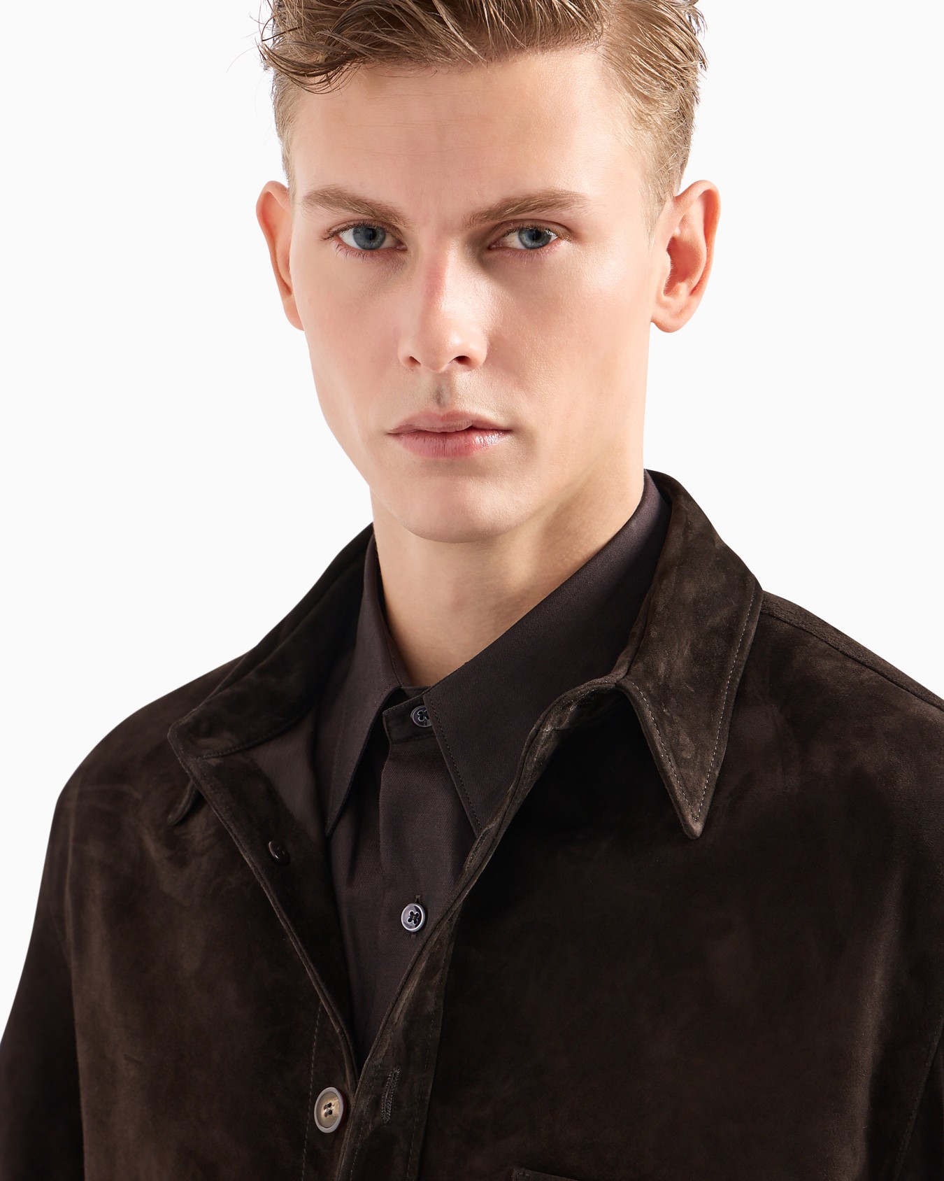 Oversized suede shirt Slide 4