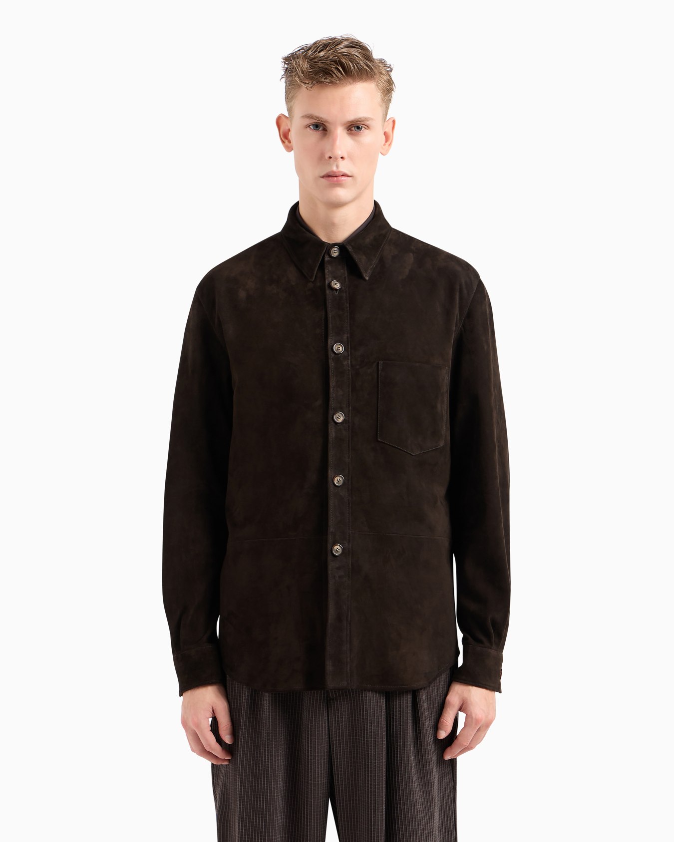 Oversized suede shirt Slide 3