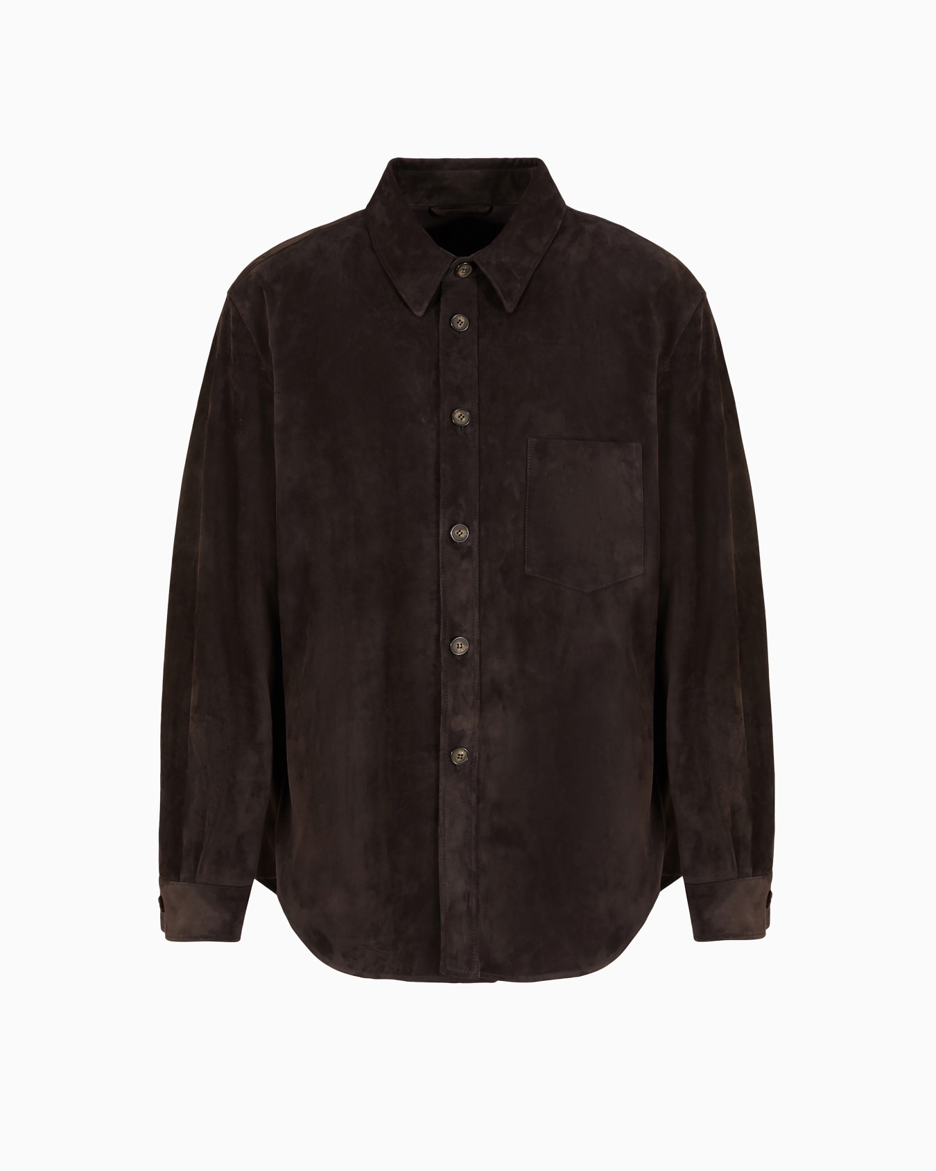 Oversized suede shirt Slide 0