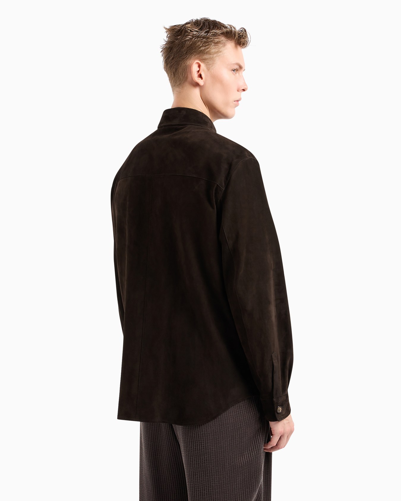 Oversized suede shirt Slide 2