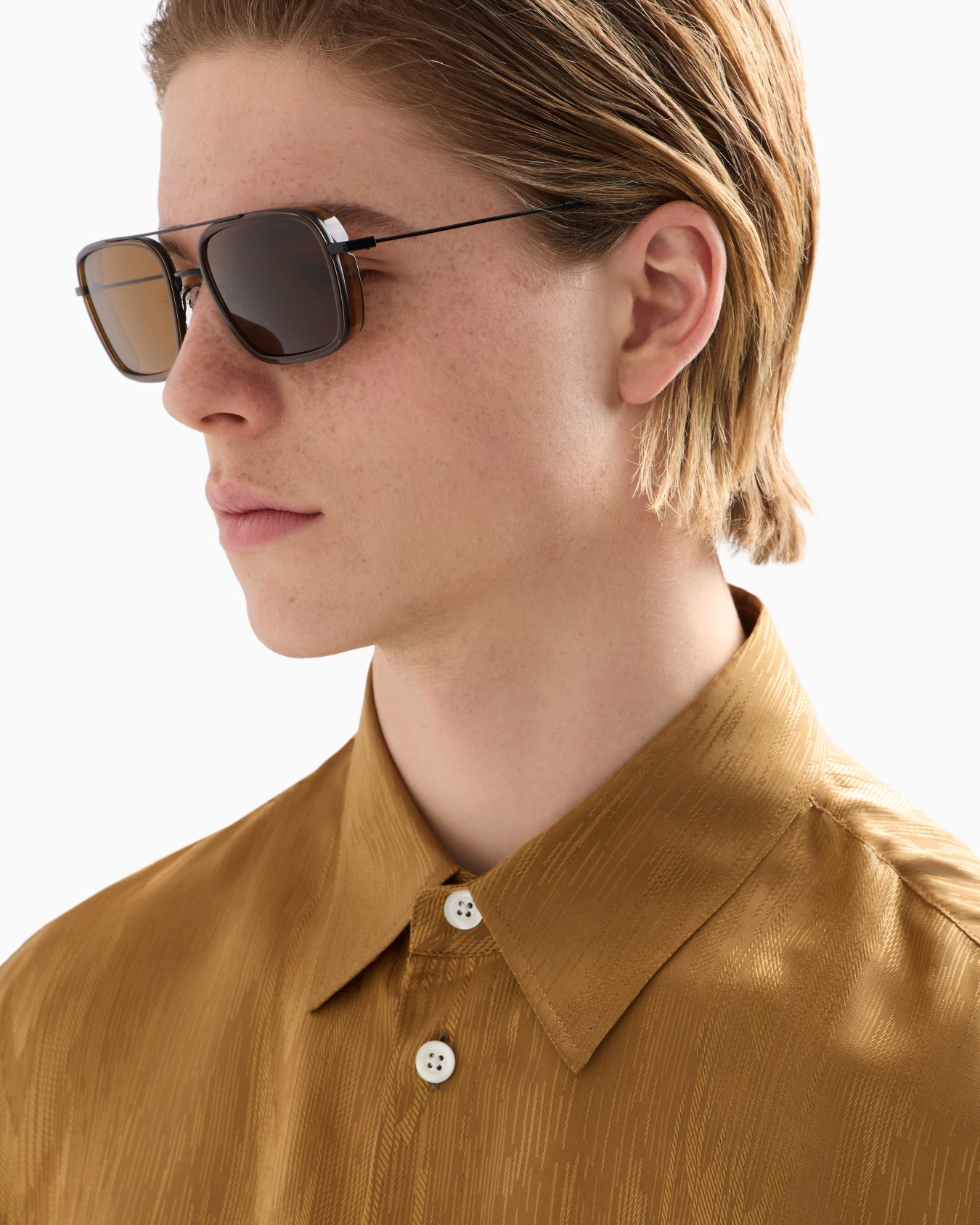 Lunettes de soleil pour homme de forme carrée Diapositive 1