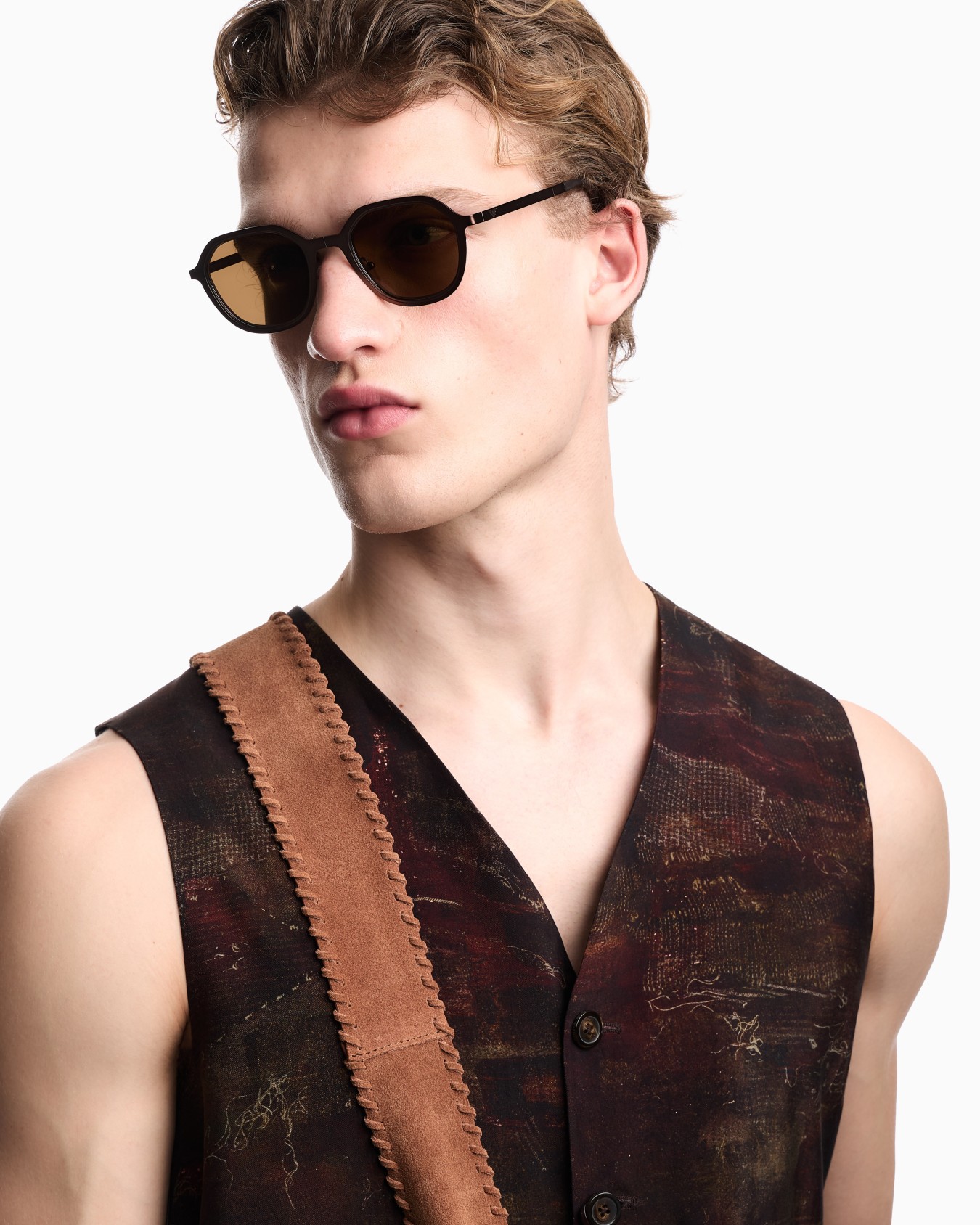 Occhiali da sole unisex pieghevoli forma irregolare Slide 5