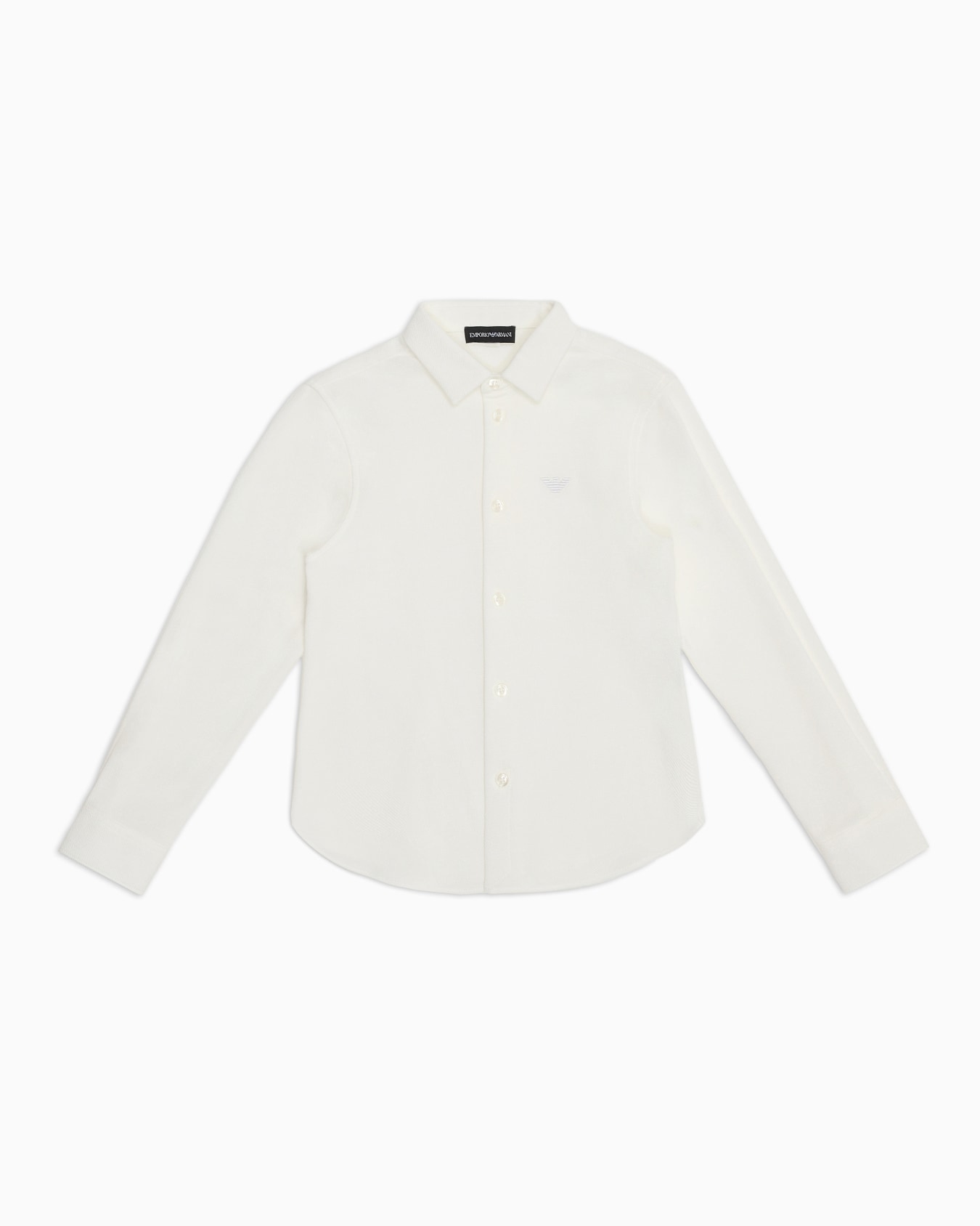 Piqué shirt with eagle embroidery Slide 0