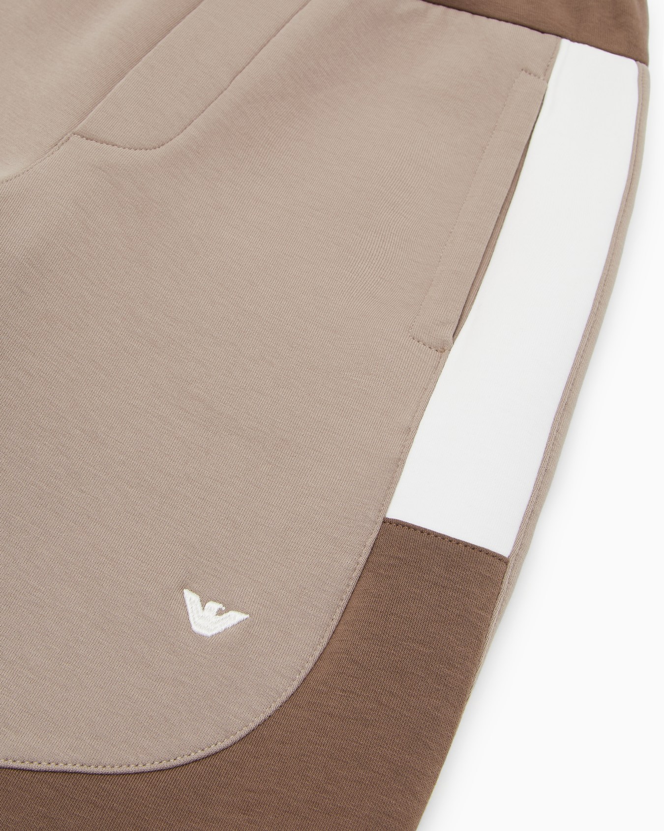 ASV Double-jersey joggers with colour-block details Slide 1