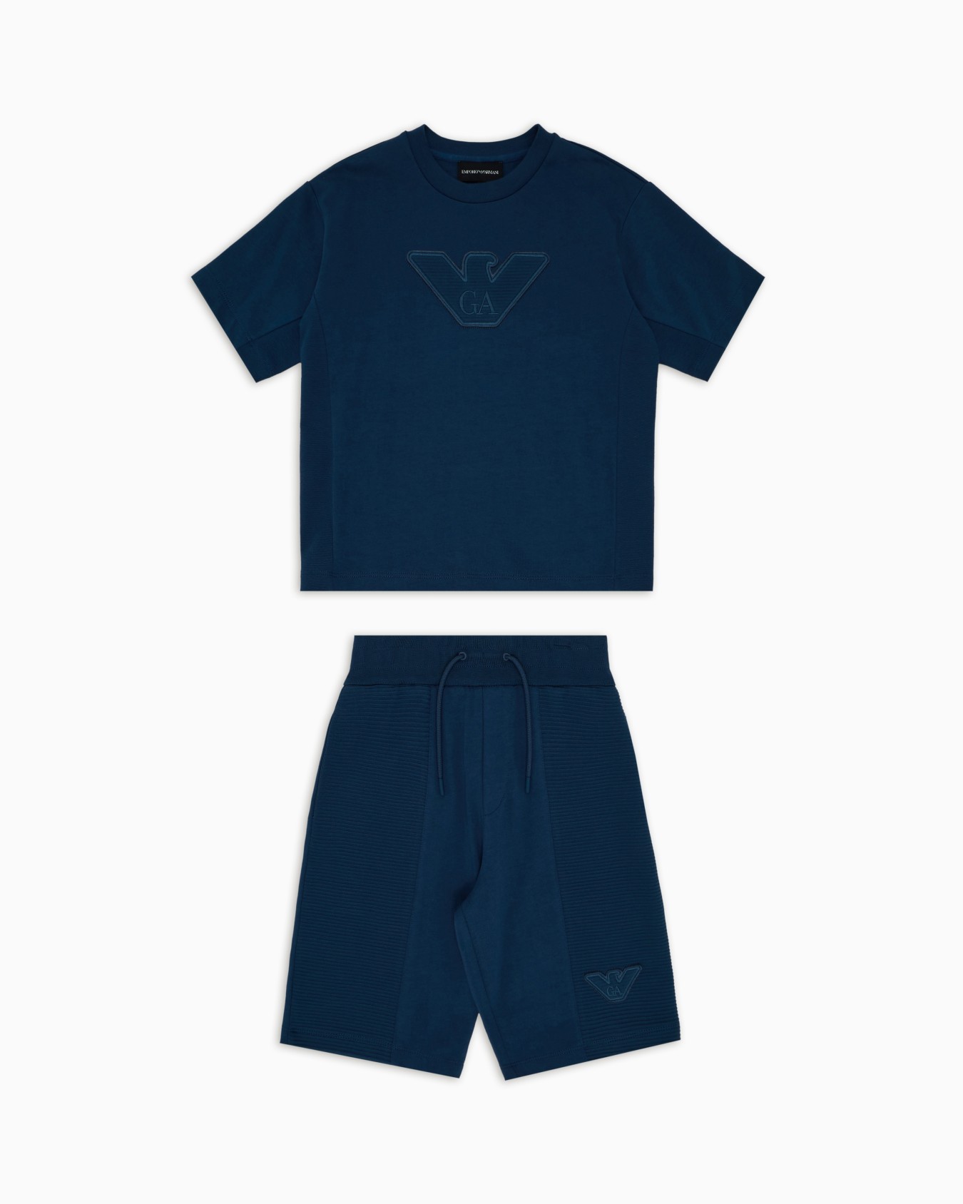 T-shirt and Bermuda shorts set with oversized eagle logo Slide 0