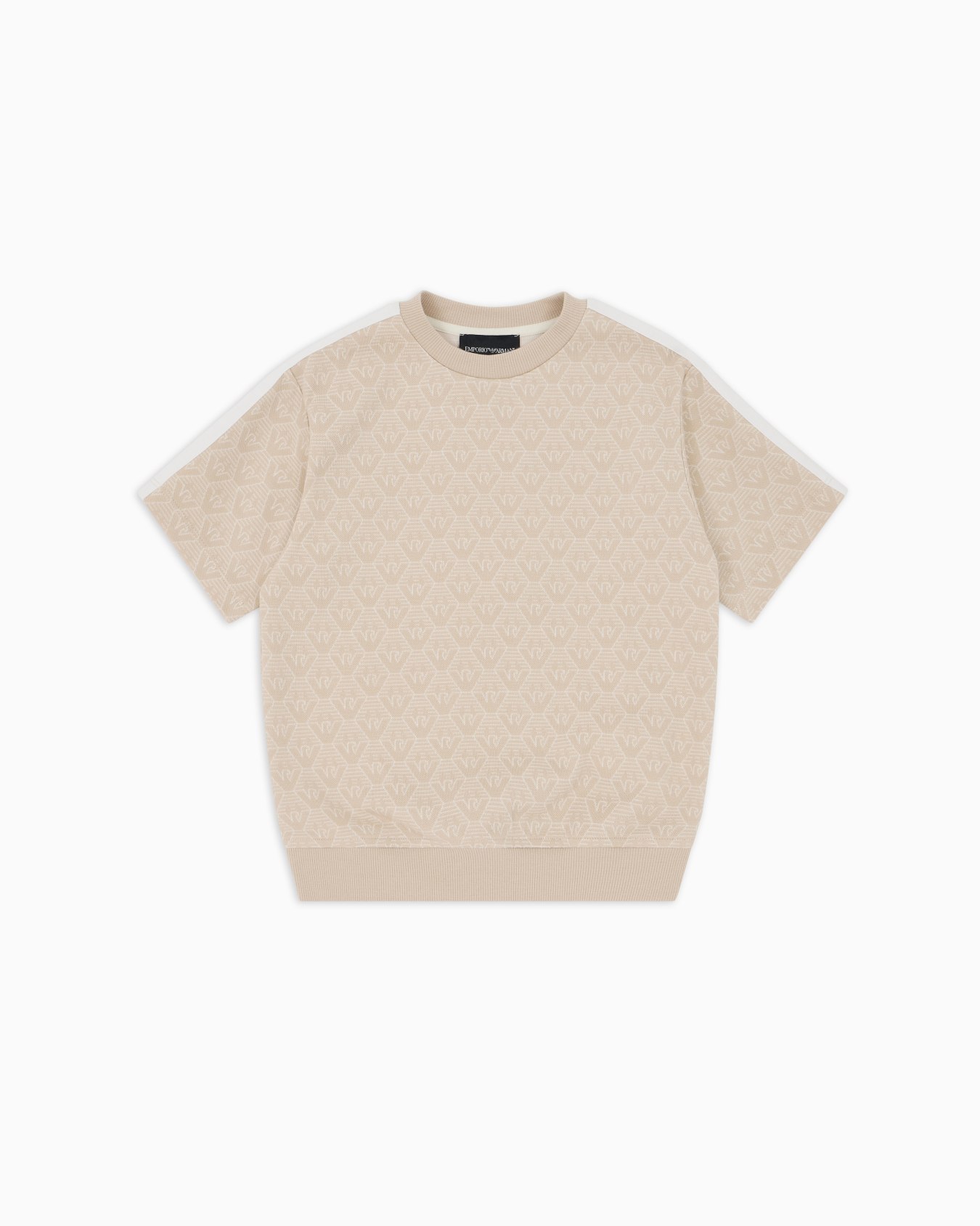 ASV Jacquard jersey T-shirt with all-over eagle Slide 0