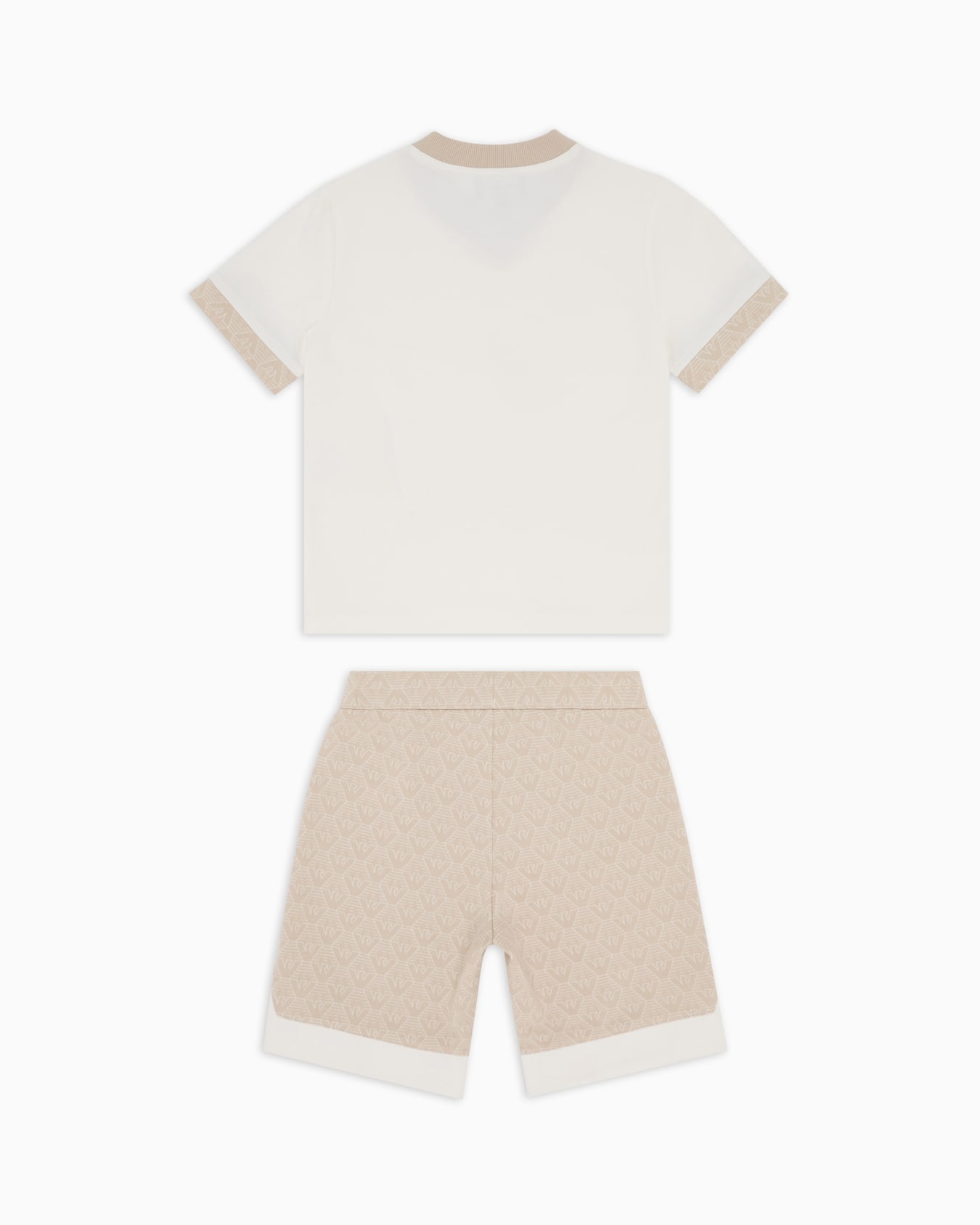 Ensemble T-shirt et short en jersey jacquard avec motif aigle all over Diapositive 2