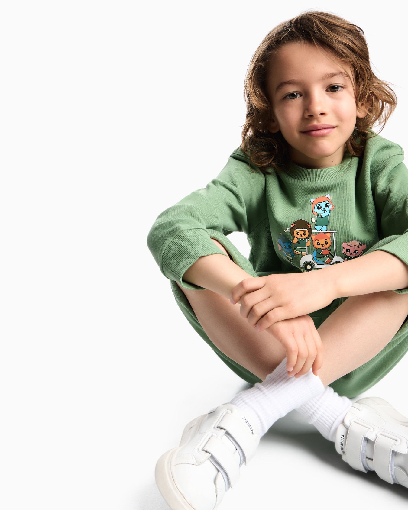 Sweat-shirt en jersey biologique avec imprimé Manga Bear Crew ASV Diapositive 4