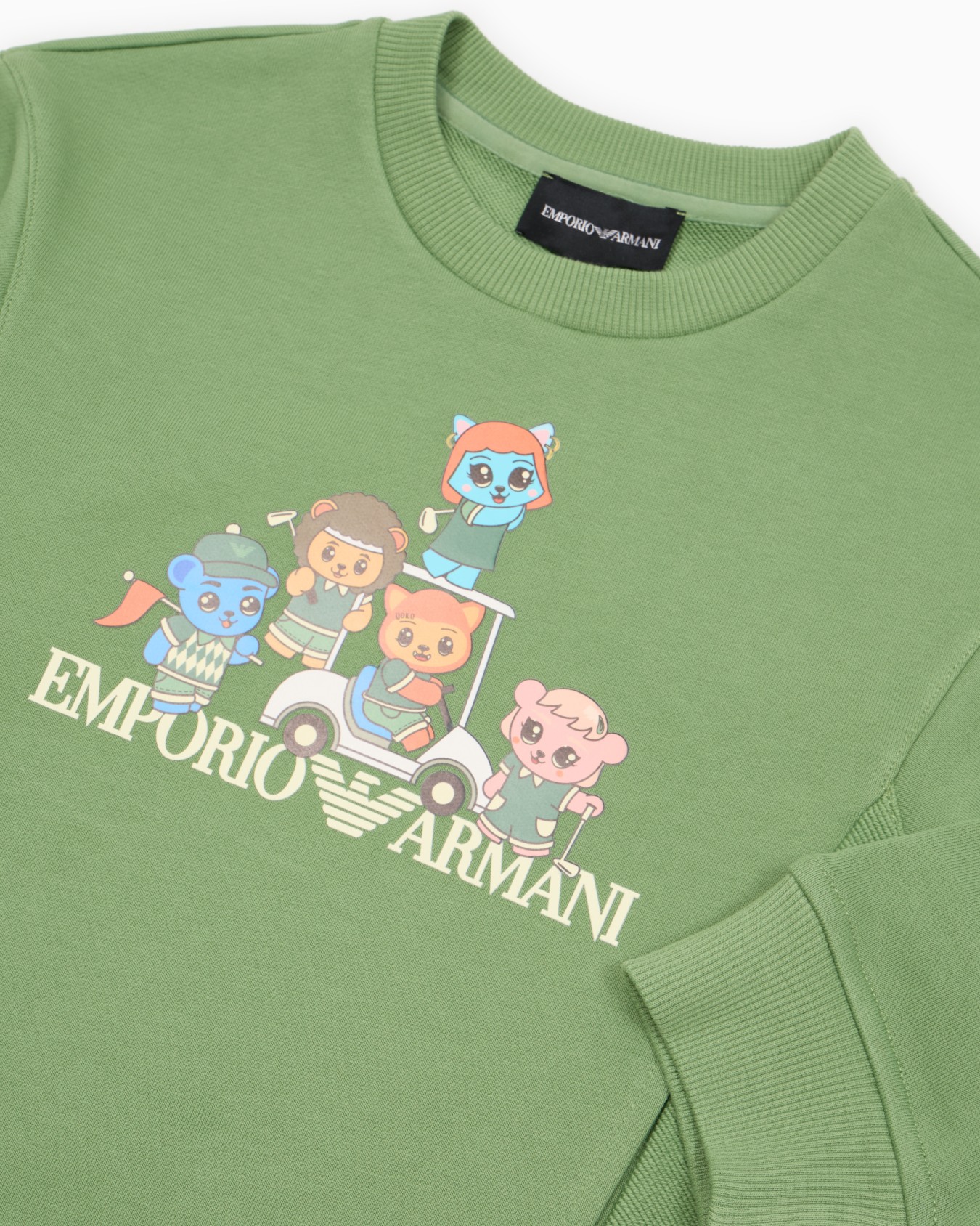 Sweat-shirt en jersey biologique avec imprimé Manga Bear Crew ASV Diapositive 1
