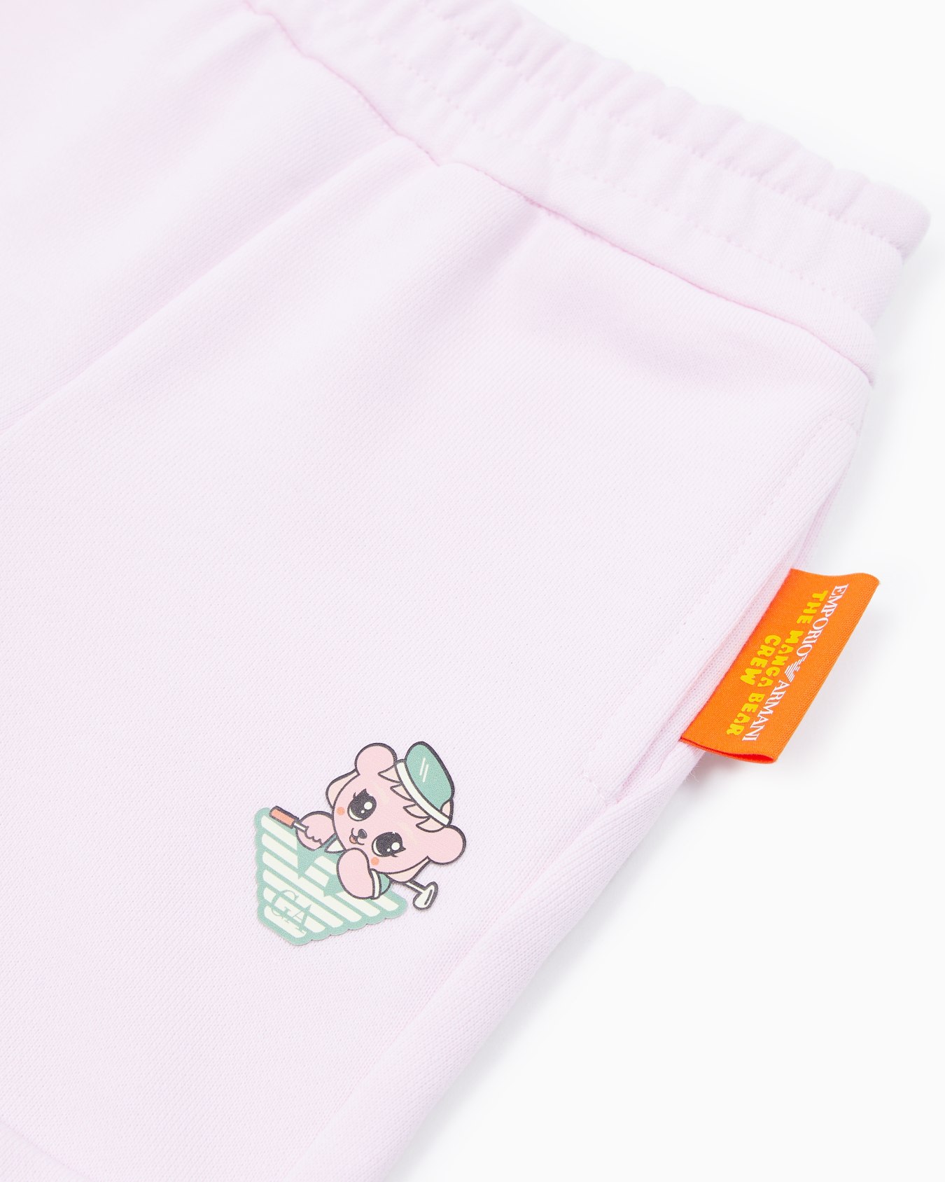 Pantalones cortos de punto orgánico con estampado Manga Bear Crew ASV Diapositiva 1