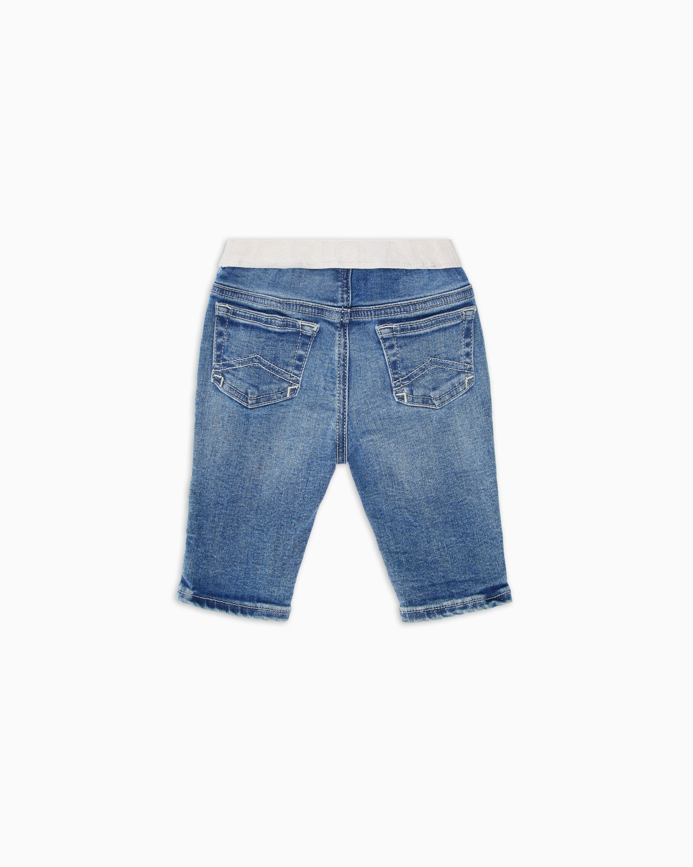 Denim jeans with elasticated logo waistband Slide 2