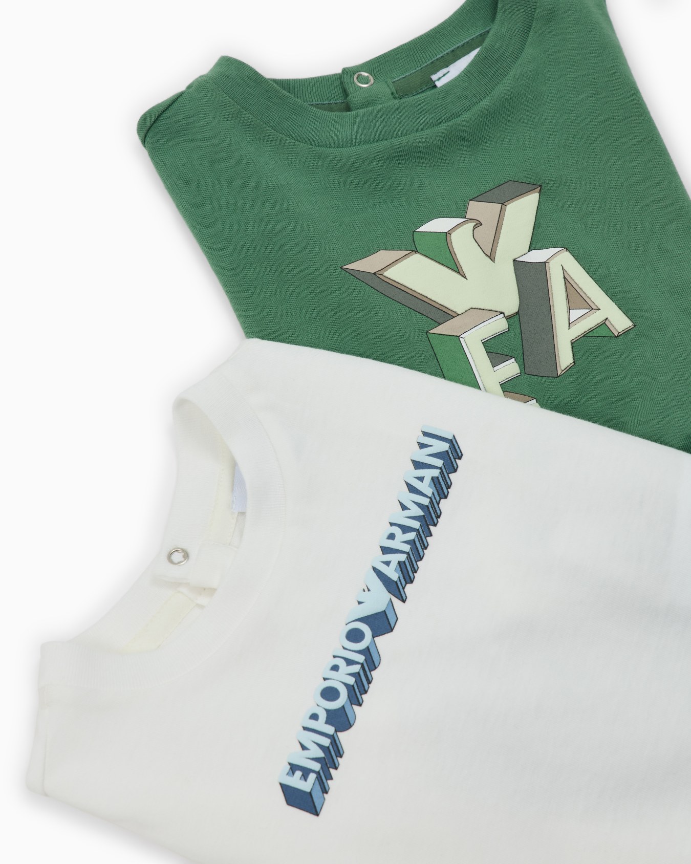 Paquete de dos camisetas de punto con logotipo gráfico estampado ASV Diapositiva 1