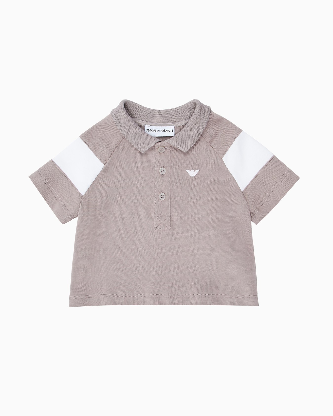 Polo shirt with colour-block detail Slide 0