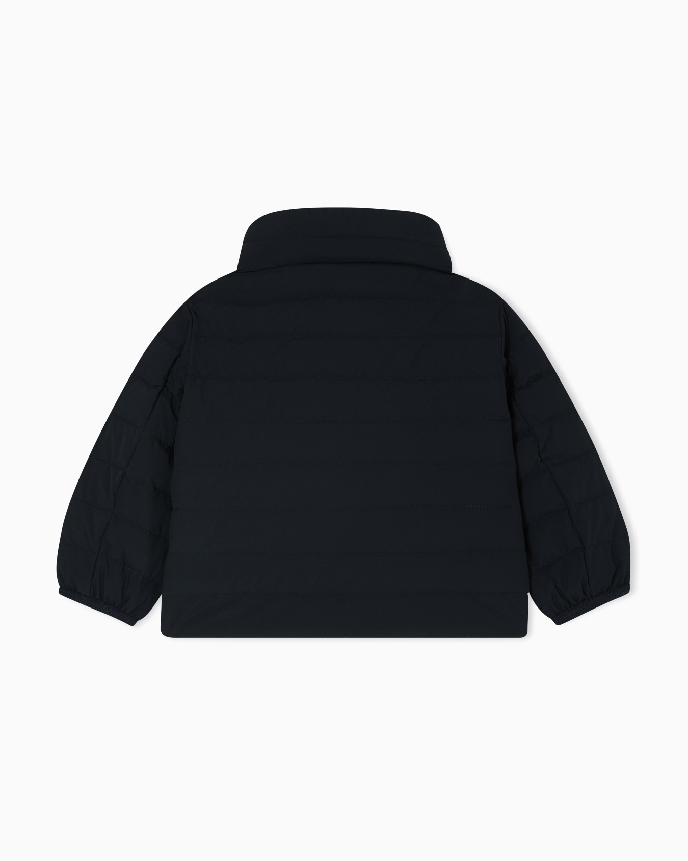 Nylon full-zip down jacket with logo patch Slide 2