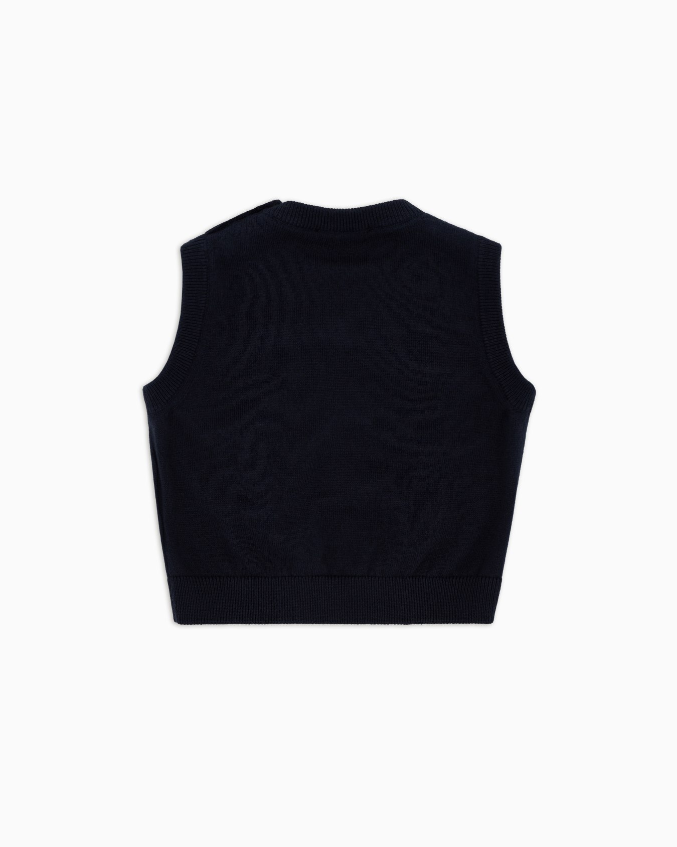 Wool-blend V-neck waistcoat Slide 2