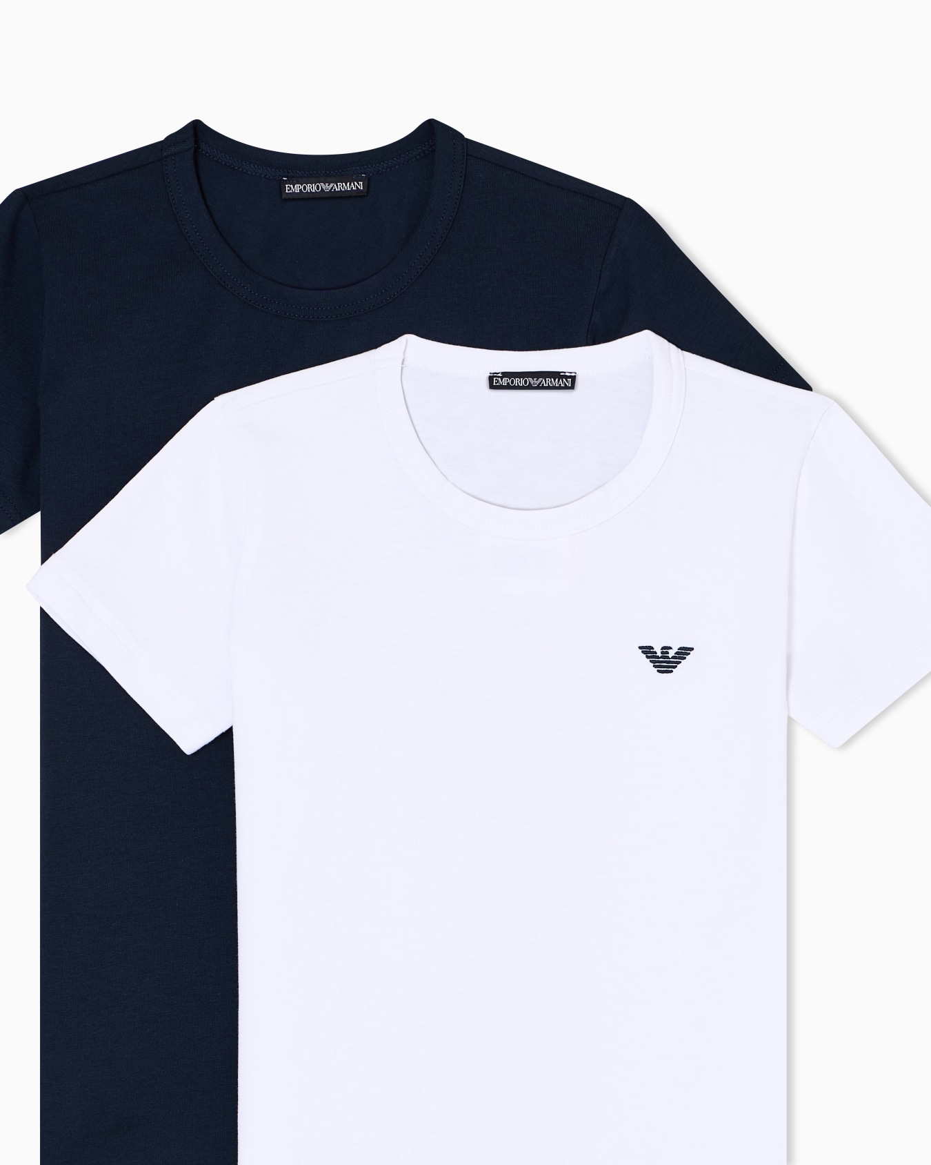Two-pack of jersey loungewear T-shirts with logo Slide 1