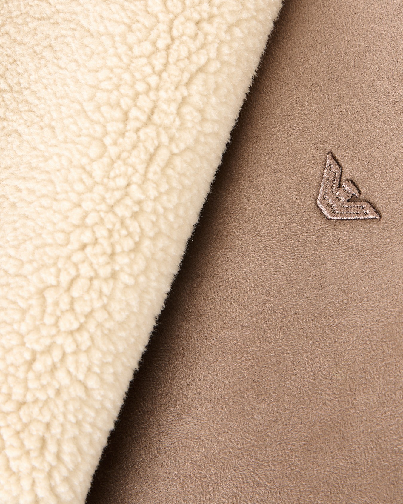 Suede-effect hooded blouson with zip  Slide 1