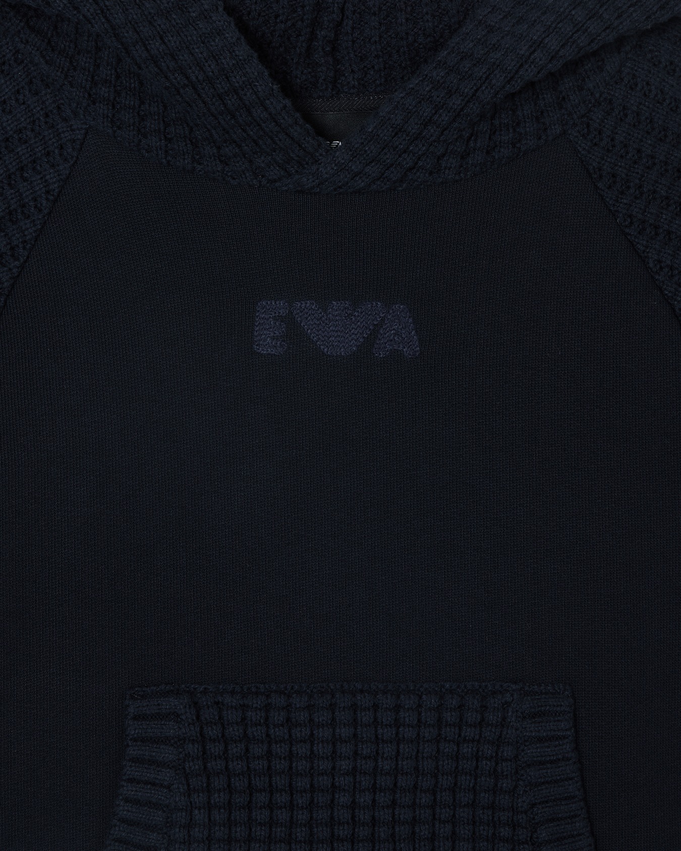 Jersey comfort-fit sweatshirt with waffle-effect knit details Slide 1