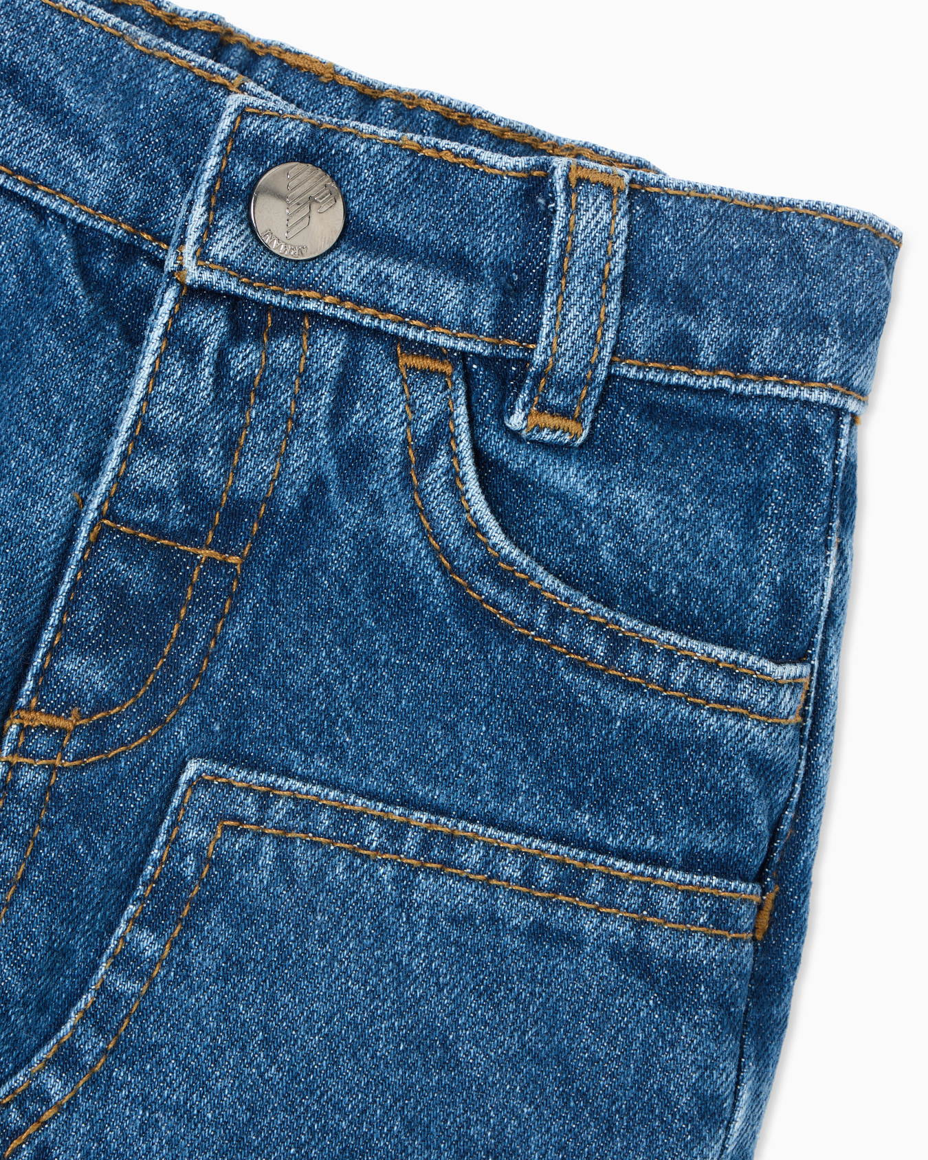 Denim jeans with an elasticated waist Slide 1