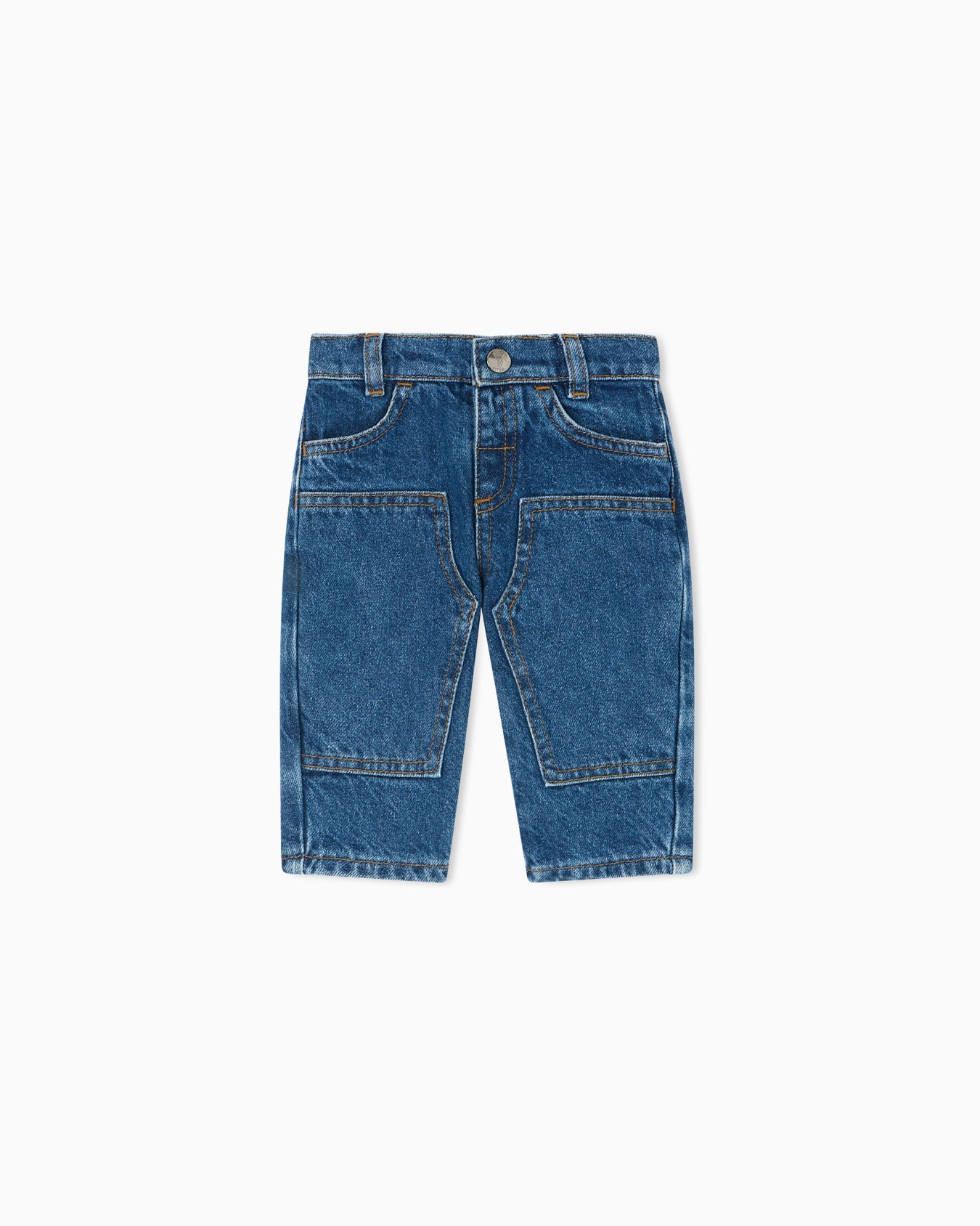 Denim jeans with an elasticated waist Slide 0
