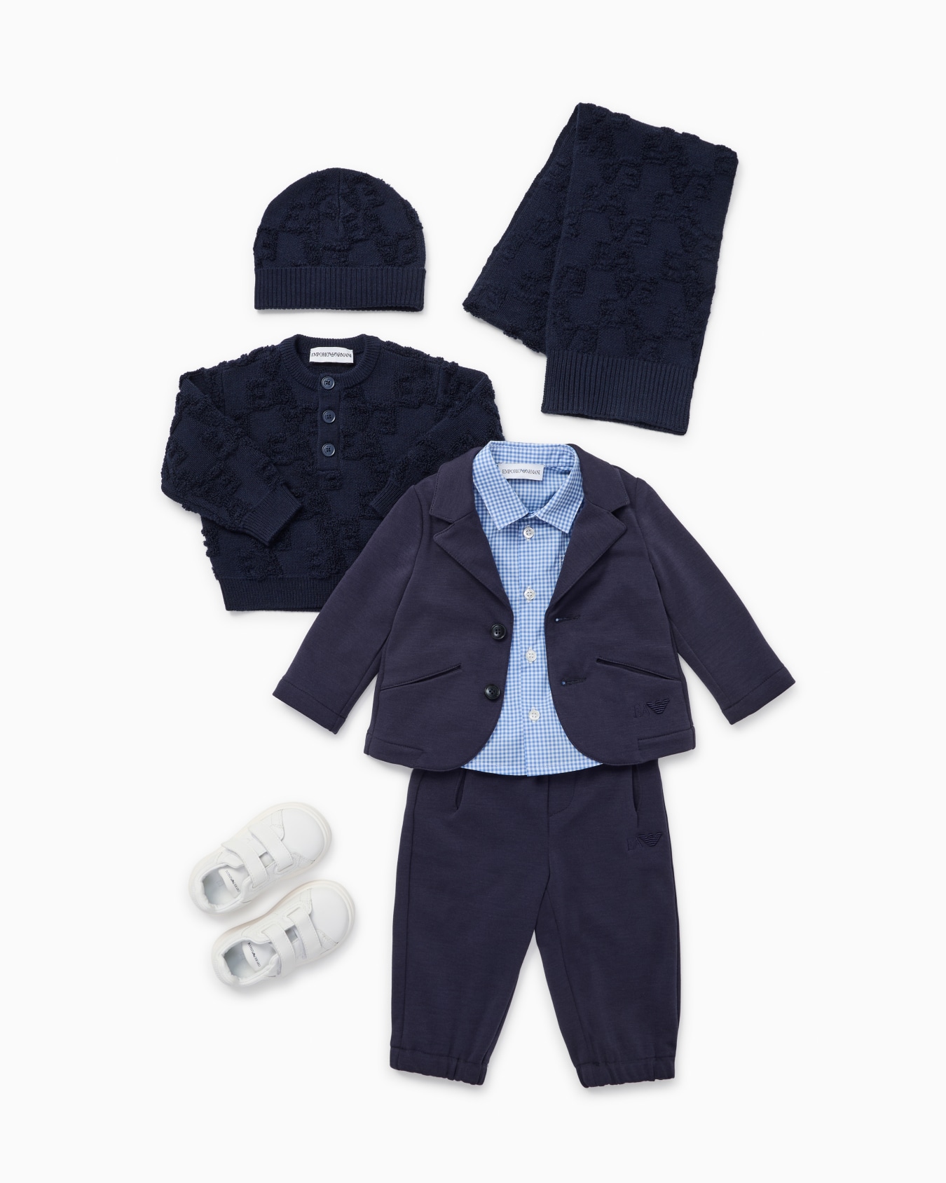 Stretch jersey trousers with logo embroidery Slide 3