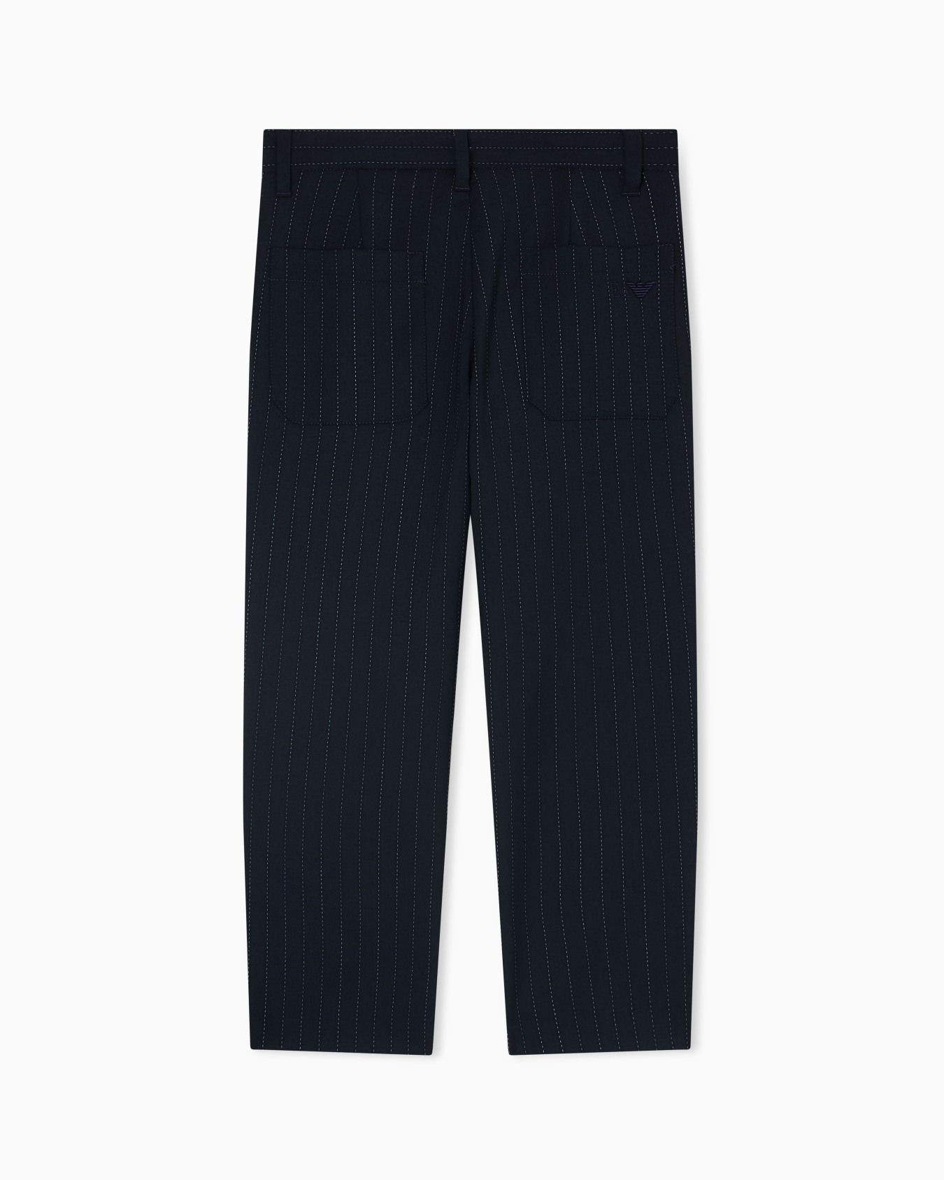 Pinstriped wool-blend trousers Slide 2