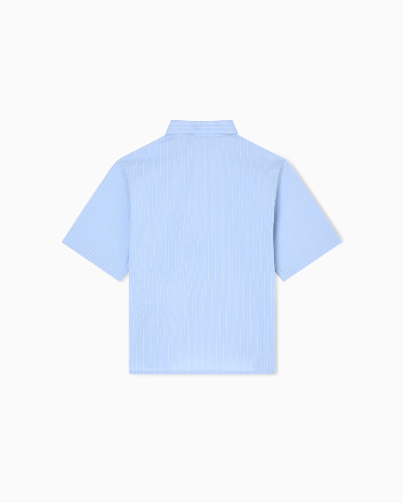 Short-sleeved striped poplin shirt Slide 2