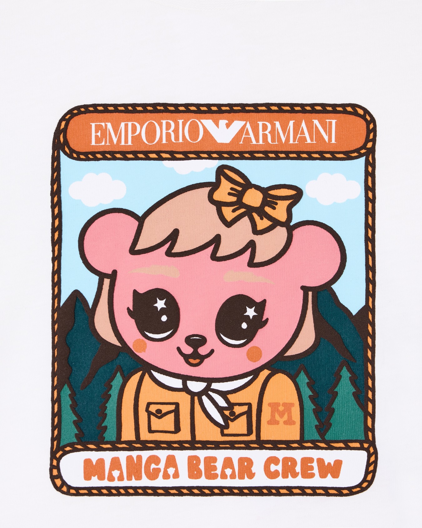 Camiseta de punto con estampado Manga Bear Crew ASV Diapositiva 1