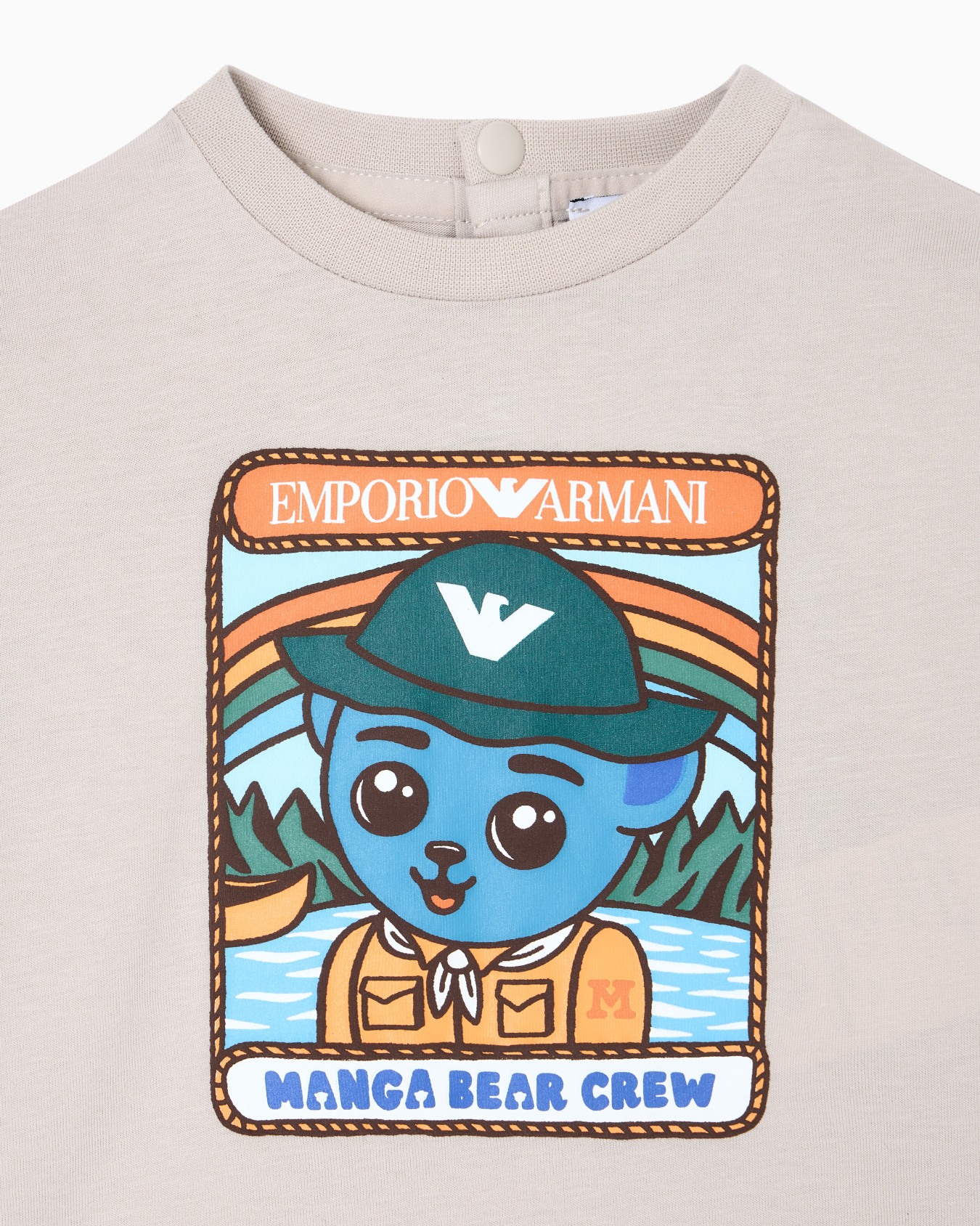 Camiseta de punto con estampado Manga Bear Crew ASV Diapositiva 1