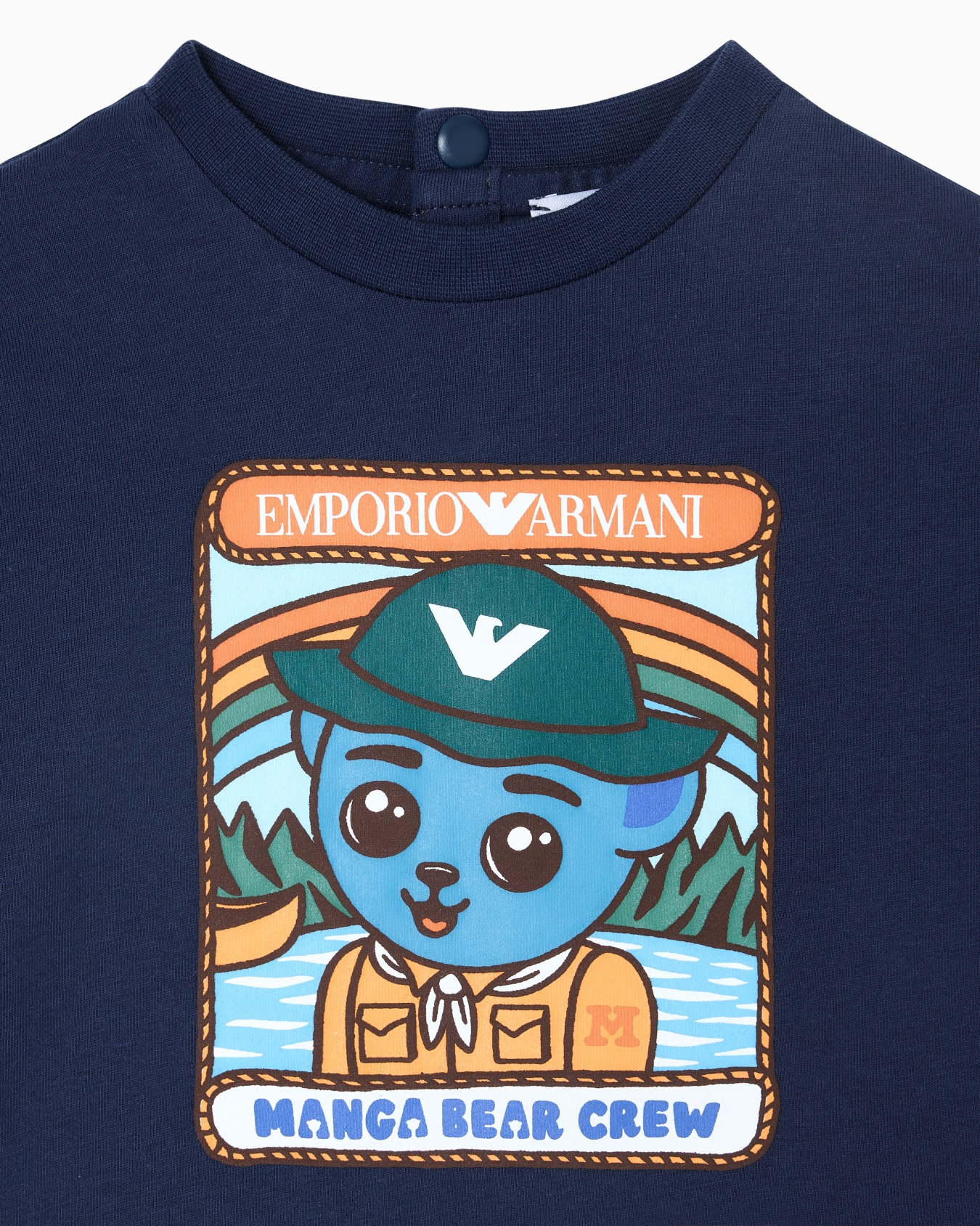 Camiseta de punto con estampado Manga Bear Crew ASV Diapositiva 1