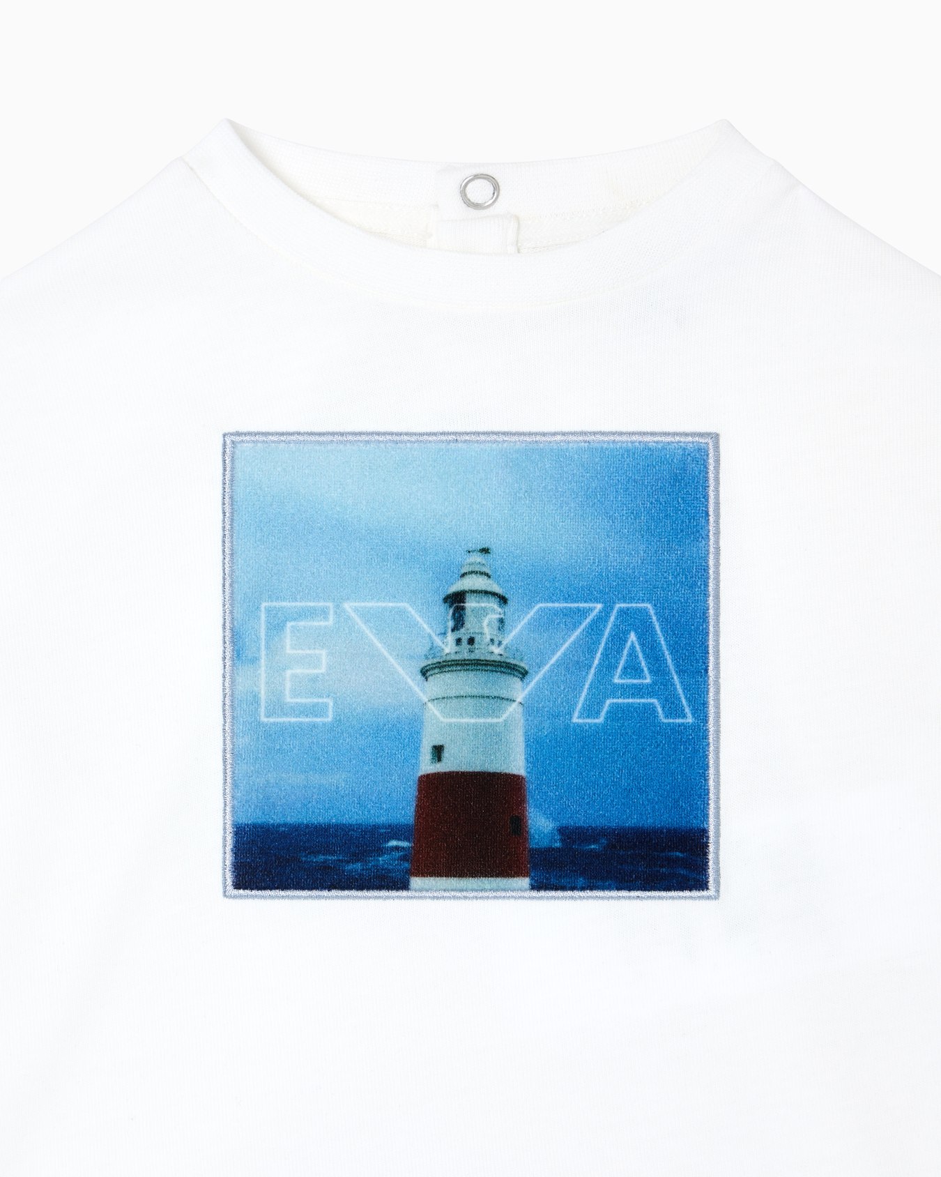 Comfort-fit jersey T-shirt with winter clouds print Slide 1