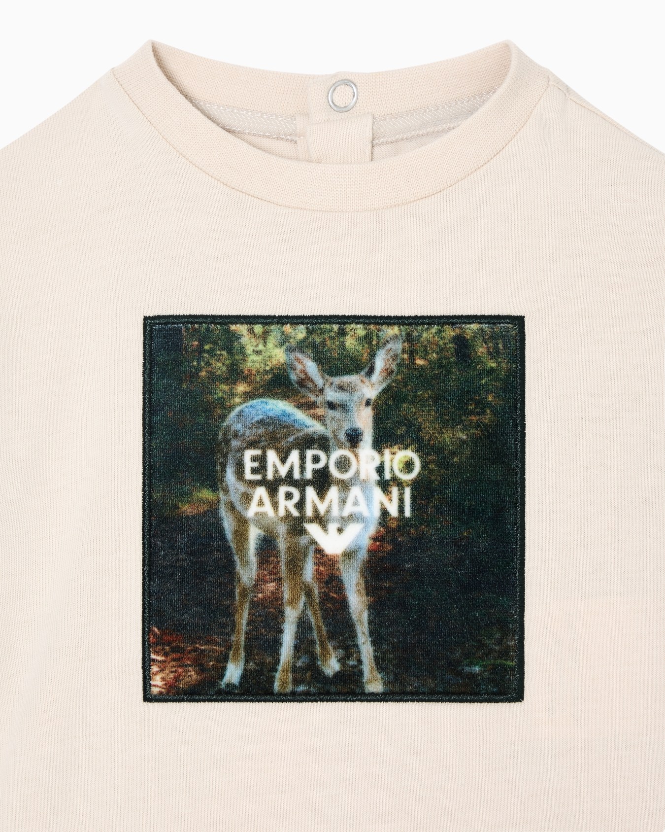 Comfort-fit jersey T-shirt with winter clouds print Slide 1