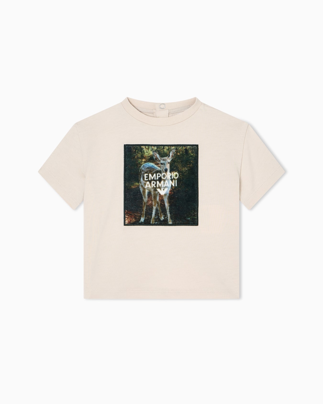 Comfort-fit jersey T-shirt with winter clouds print Slide 0